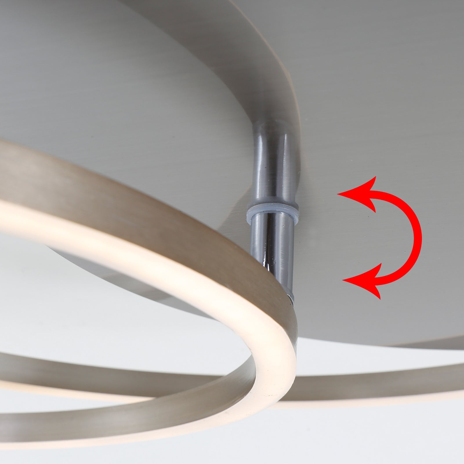 LED taklampe Frames to ringer dimbar matt nikkel sideprofil