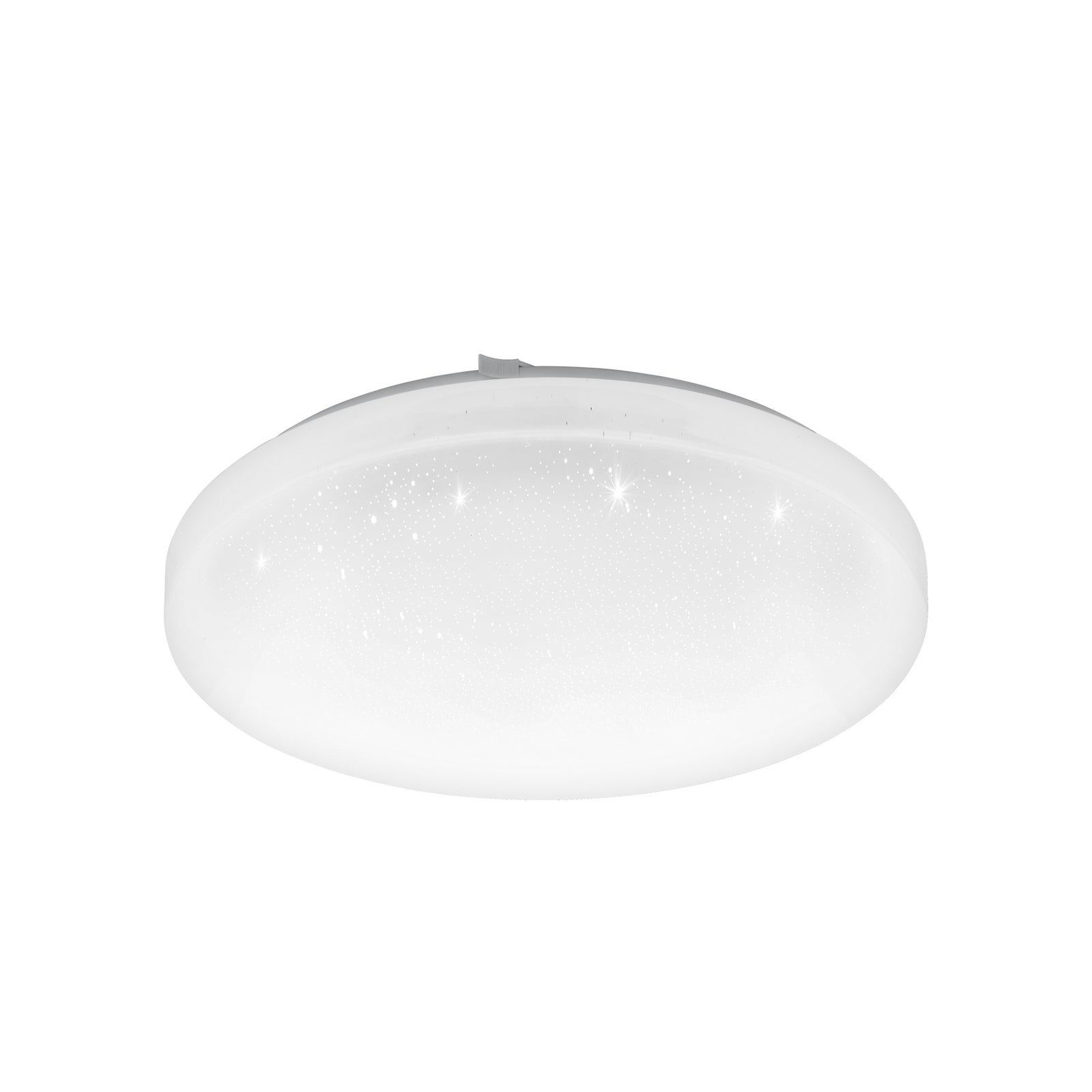 LED taklampe Frania-S med krystalleffekt montert i rom