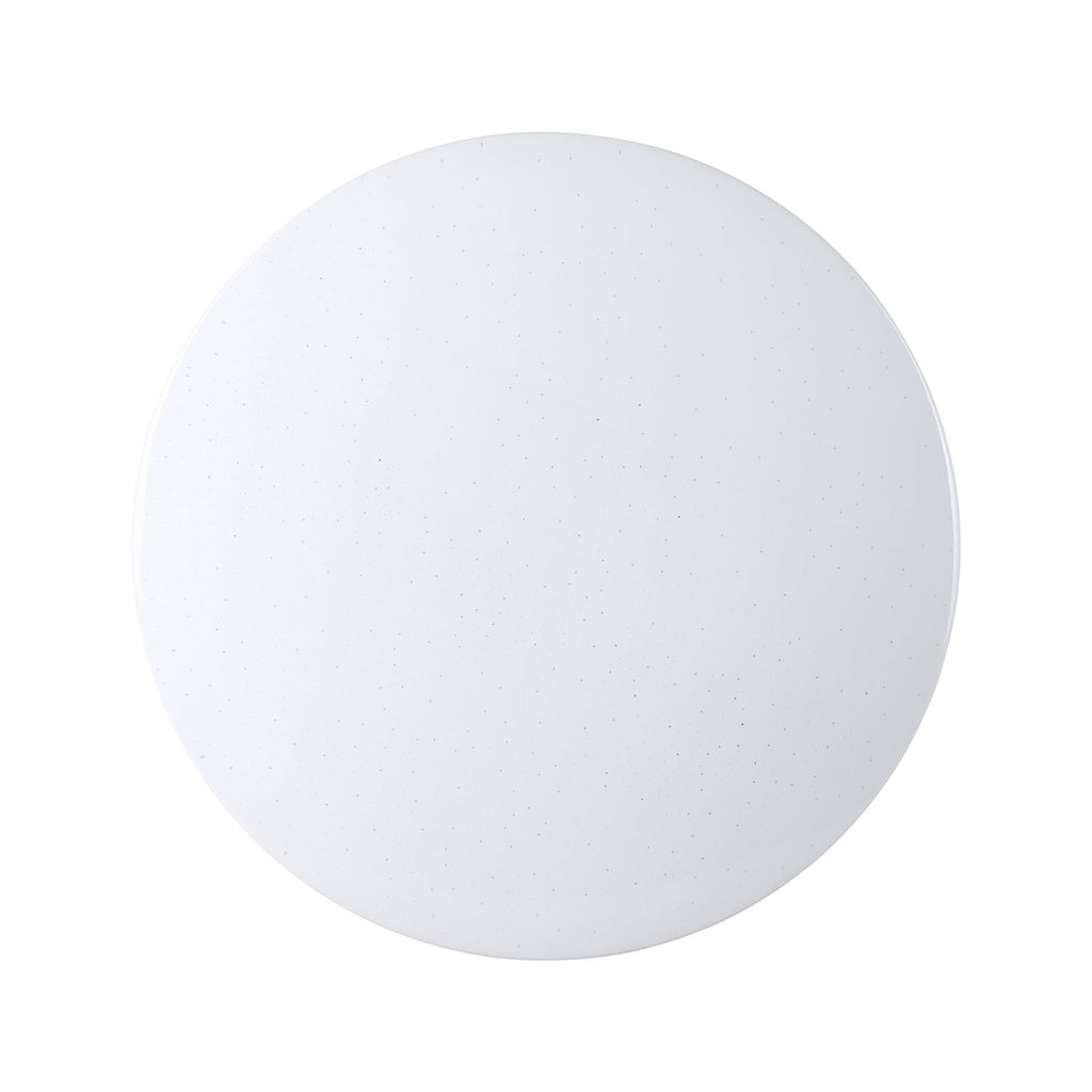 Sidevisning av LED taklampe Frania-S med krystalleffekt Ø33 cm hvit