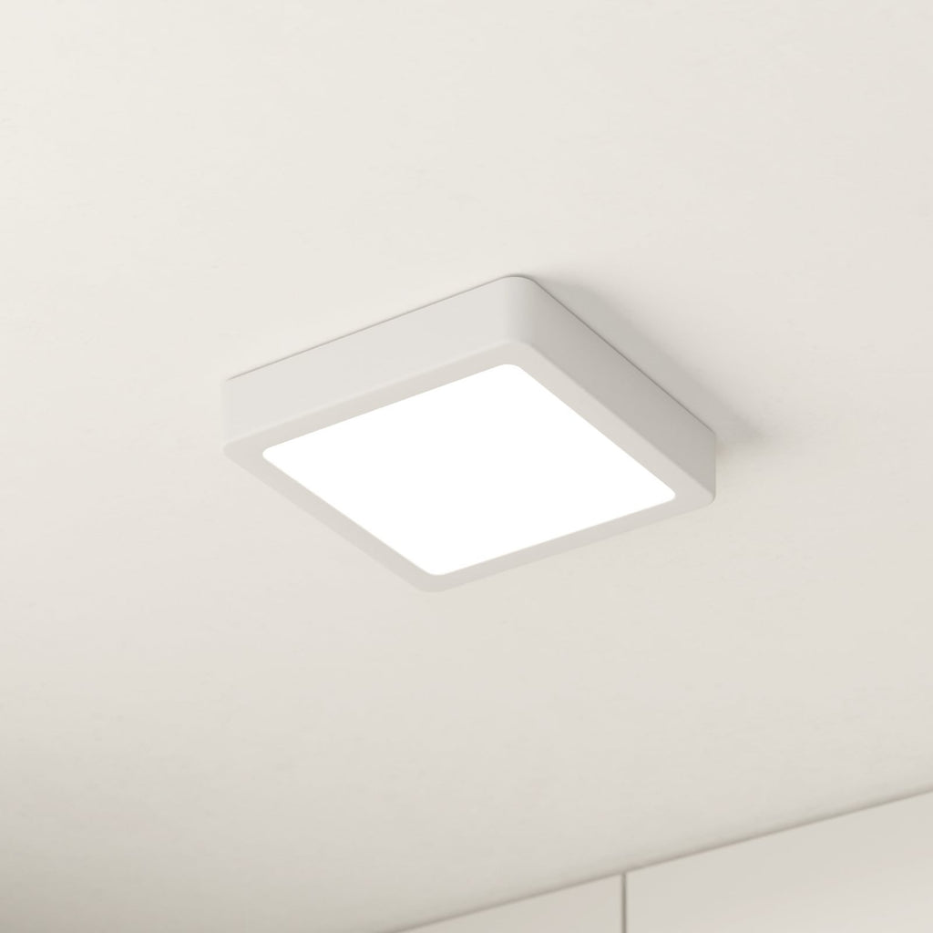 LED taklampe Fueva 5 hvit 16x16 cm 11W IP44 forfra