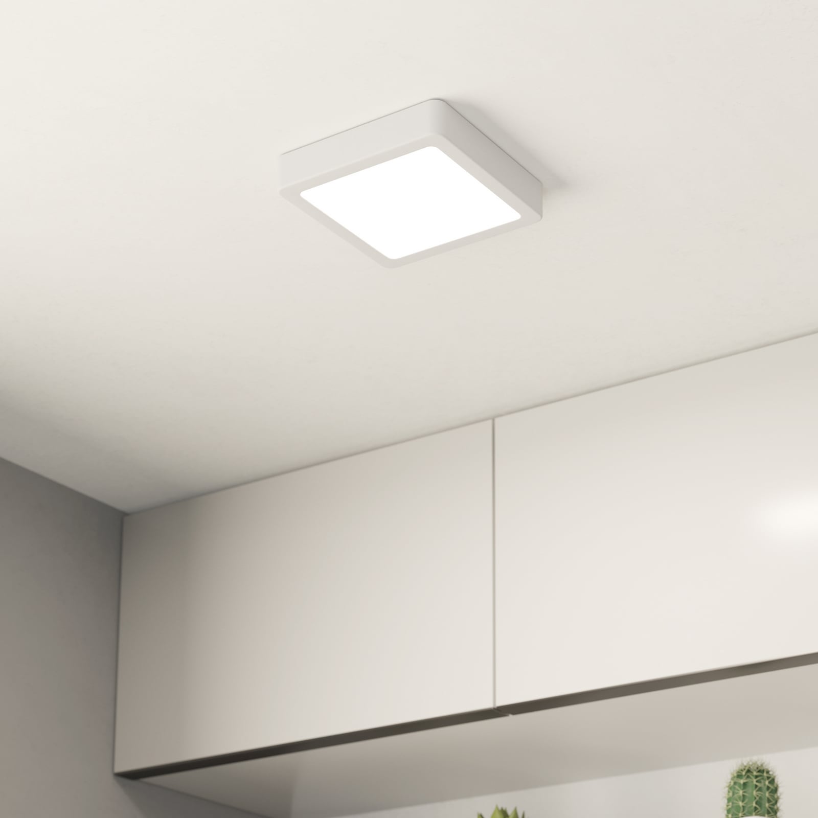 LED taklampe Fueva 5 hvit 16x16 cm 11W IP44 bakside