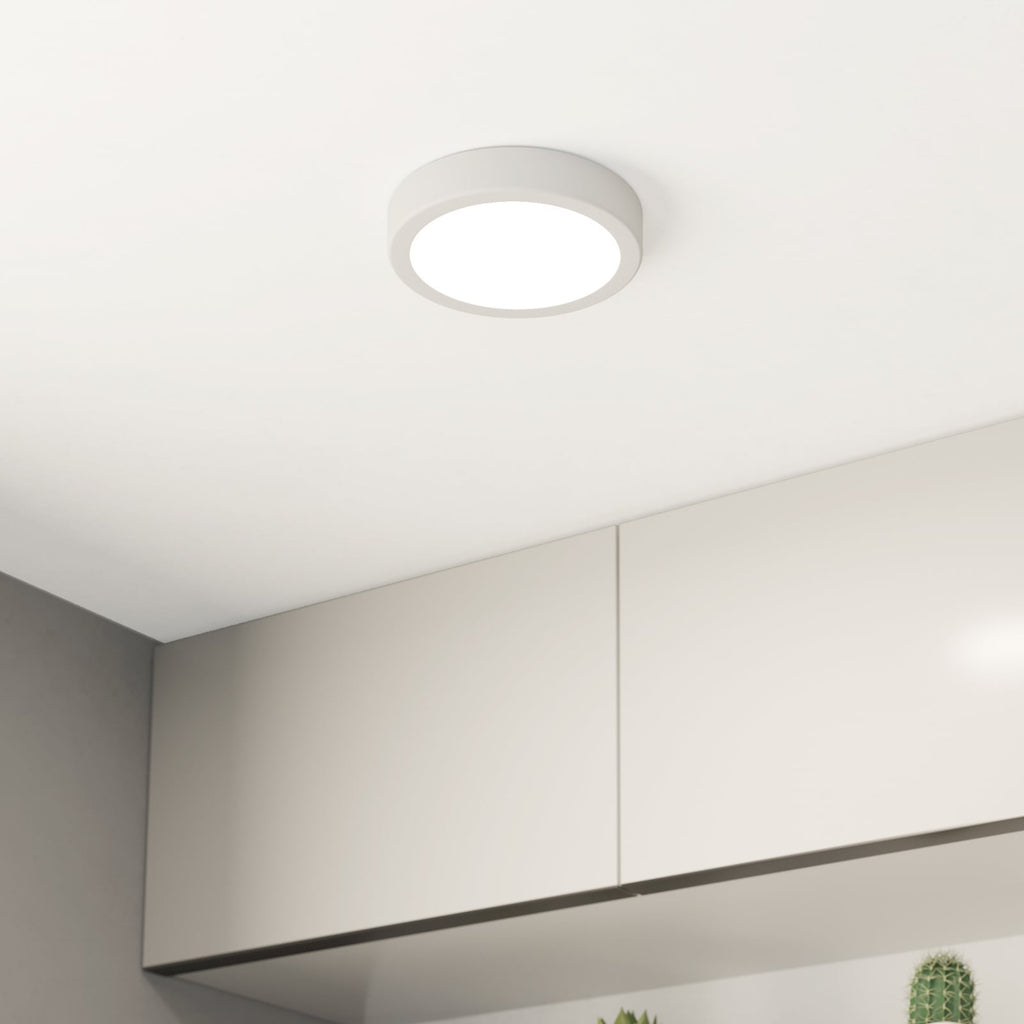 LED taklampe Fueva 5 hvit Ø16 cm IP44 11W 3000K bakside