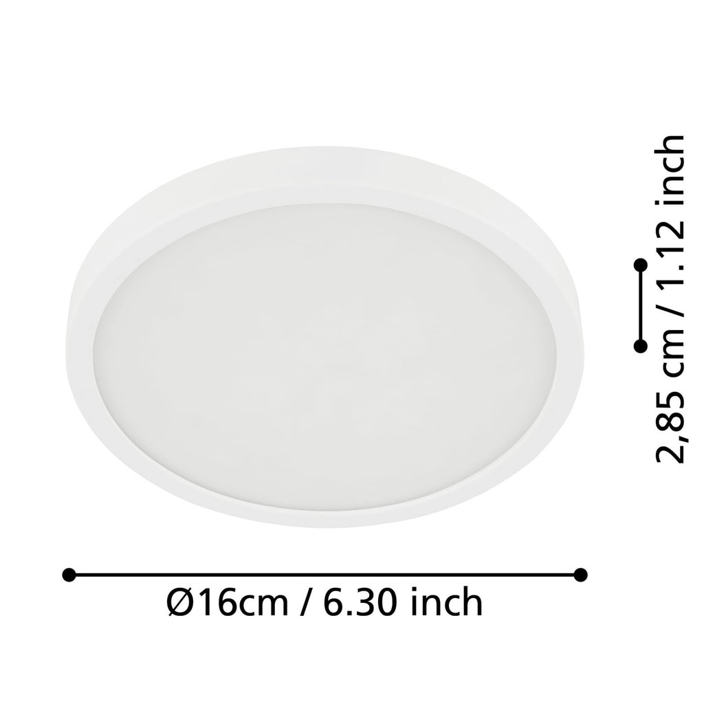 LED taklampe Fueva 5 hvit Ø16 cm IP44 11W 3000K detalj