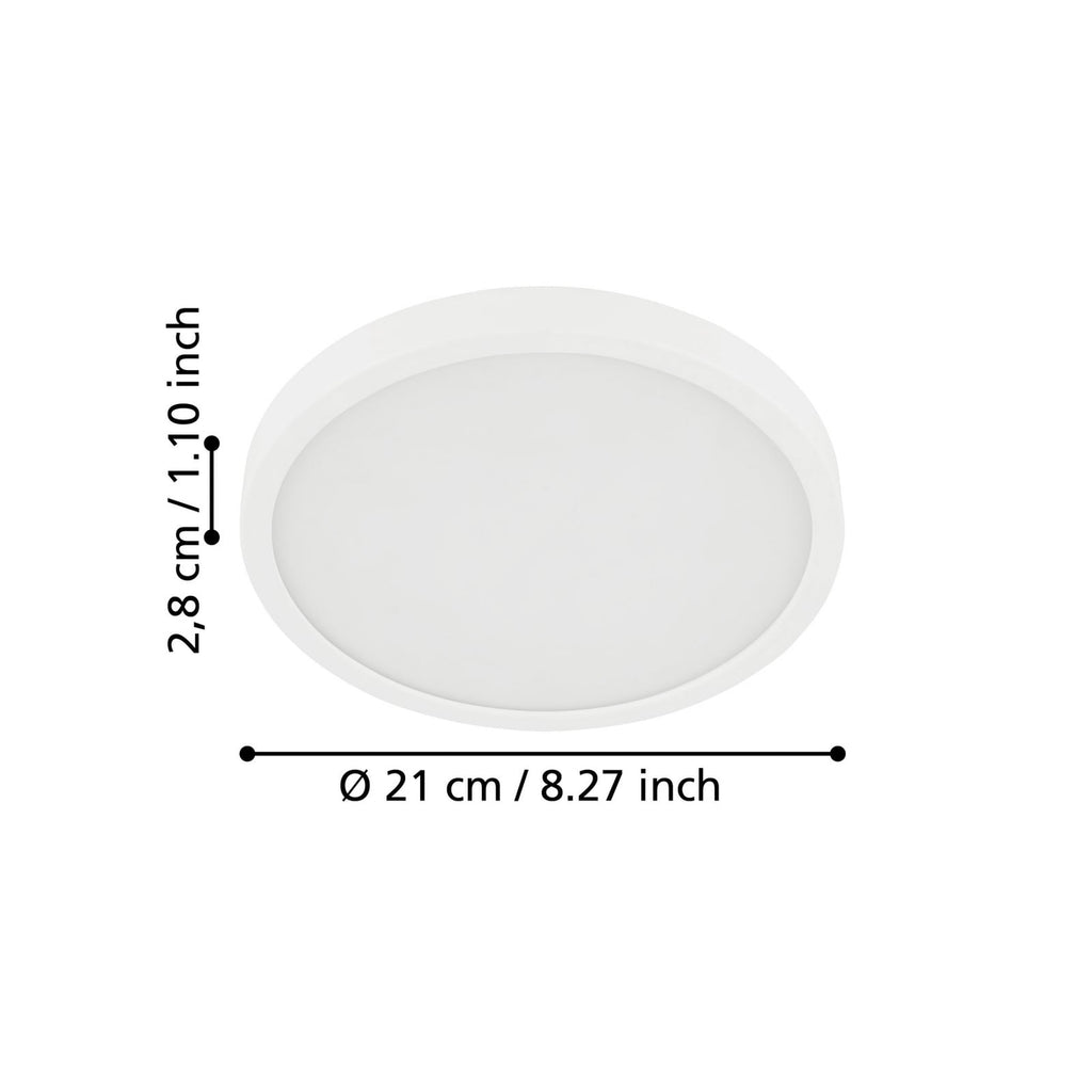 Detaljbilde av LED taklampe Fueva 5 hvit Ø21 cm