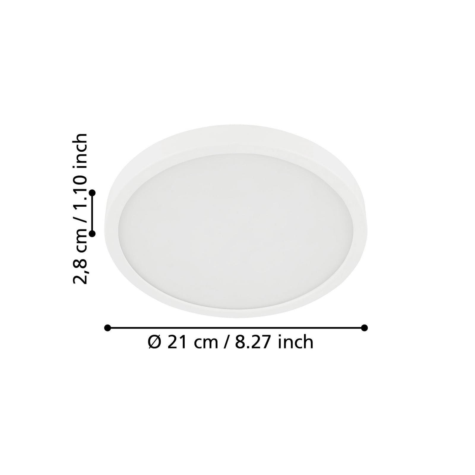Detaljbilde av LED taklampe Fueva 5 hvit Ø21 cm