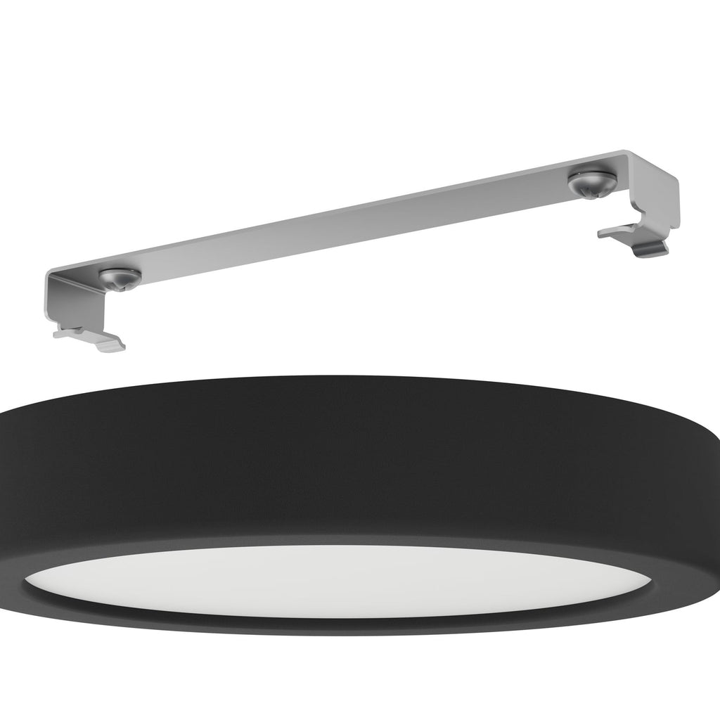 LED taklampe Fueva 5 svart nærbilde av LED-lys