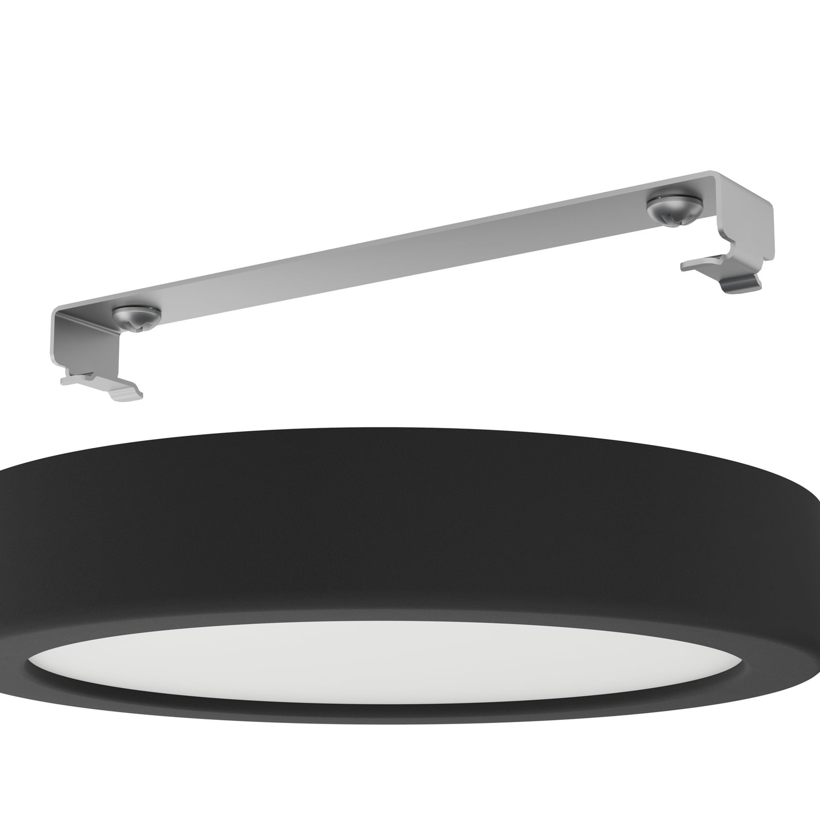 LED taklampe Fueva 5 svart nærbilde av LED-lys