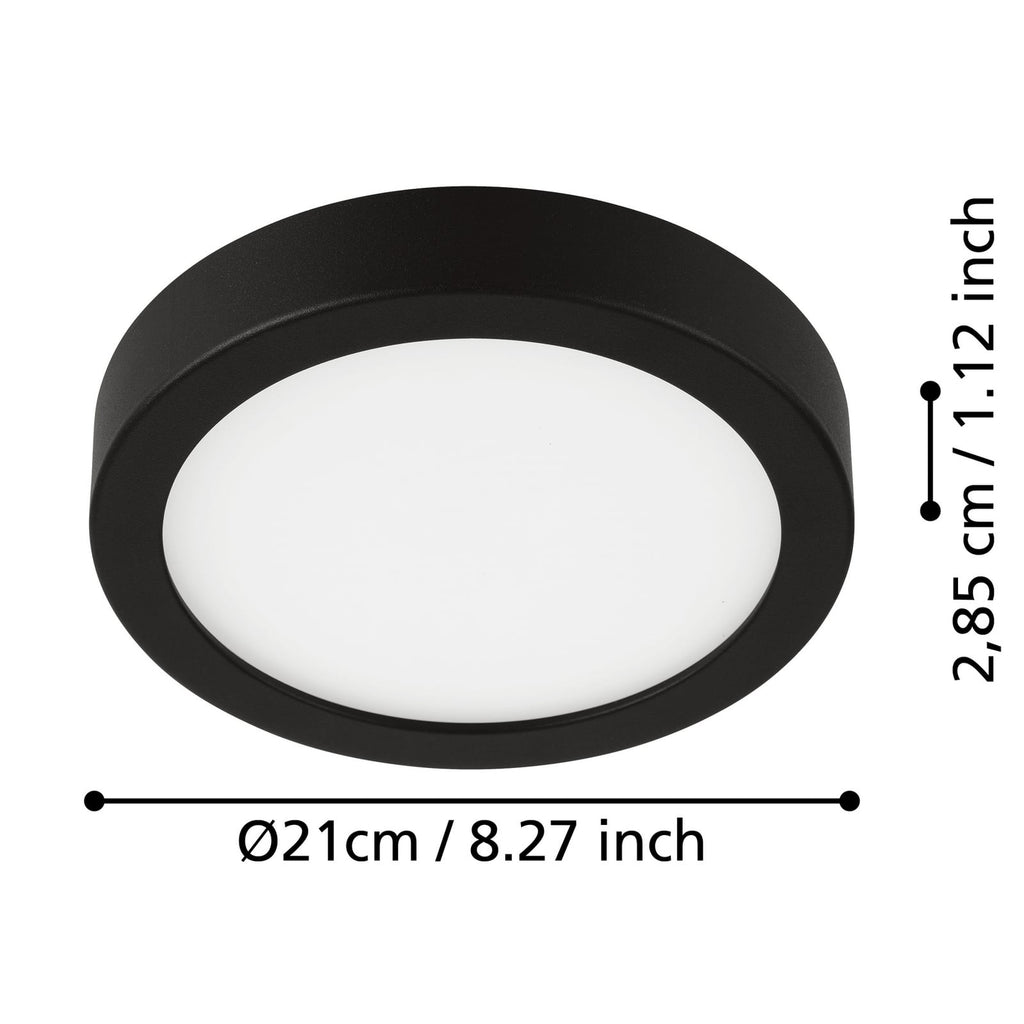 Detalj av LED taklampe Fueva 5 svart