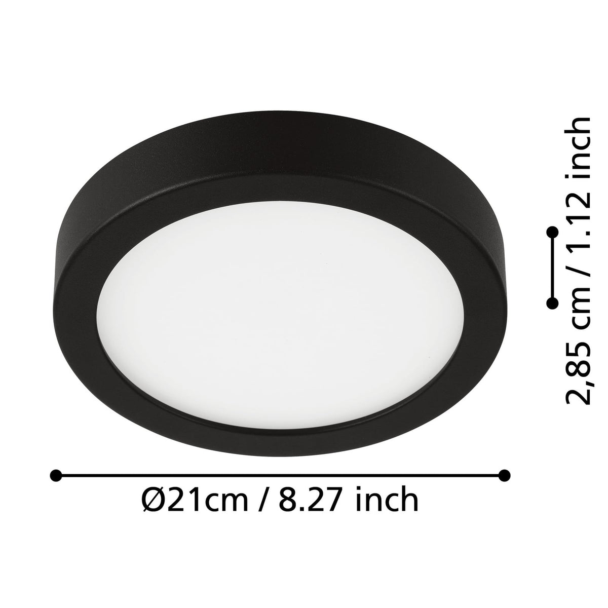 Detalj av LED taklampe Fueva 5 svart
