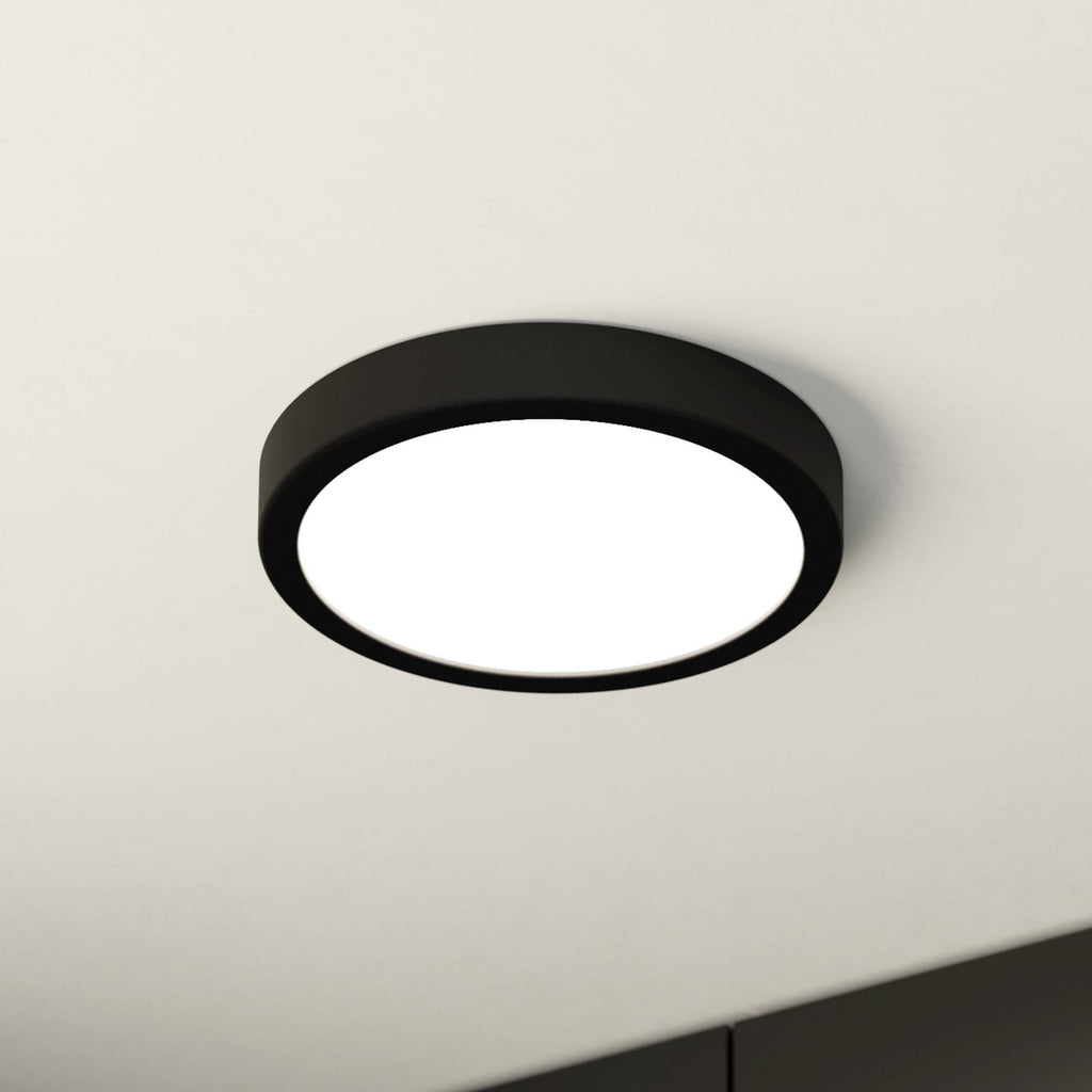 LED taklampe Fueva 5 svart front