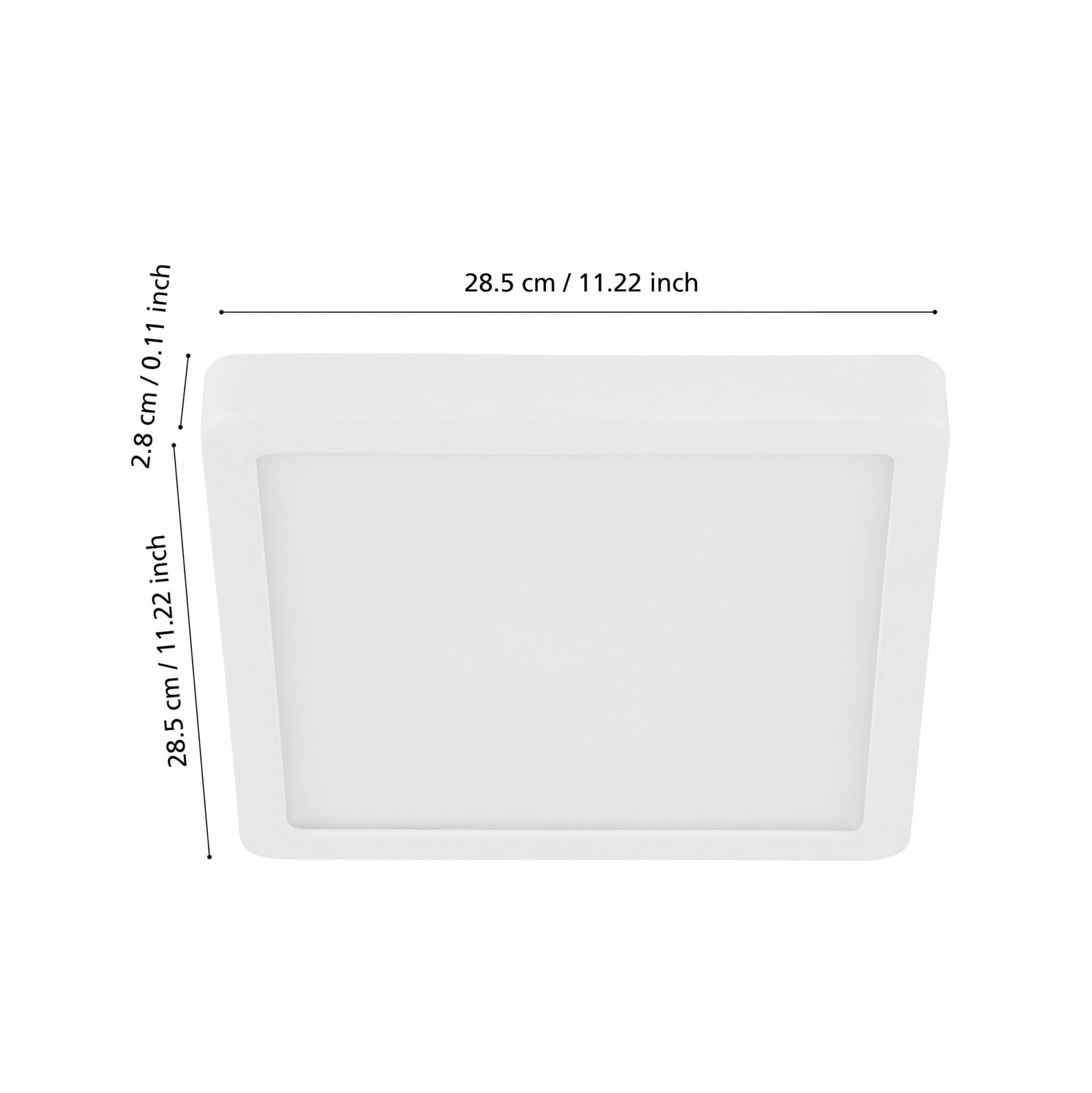 LED taklampe Fueva-Z detalj av lampeoverflate og LED-dioder