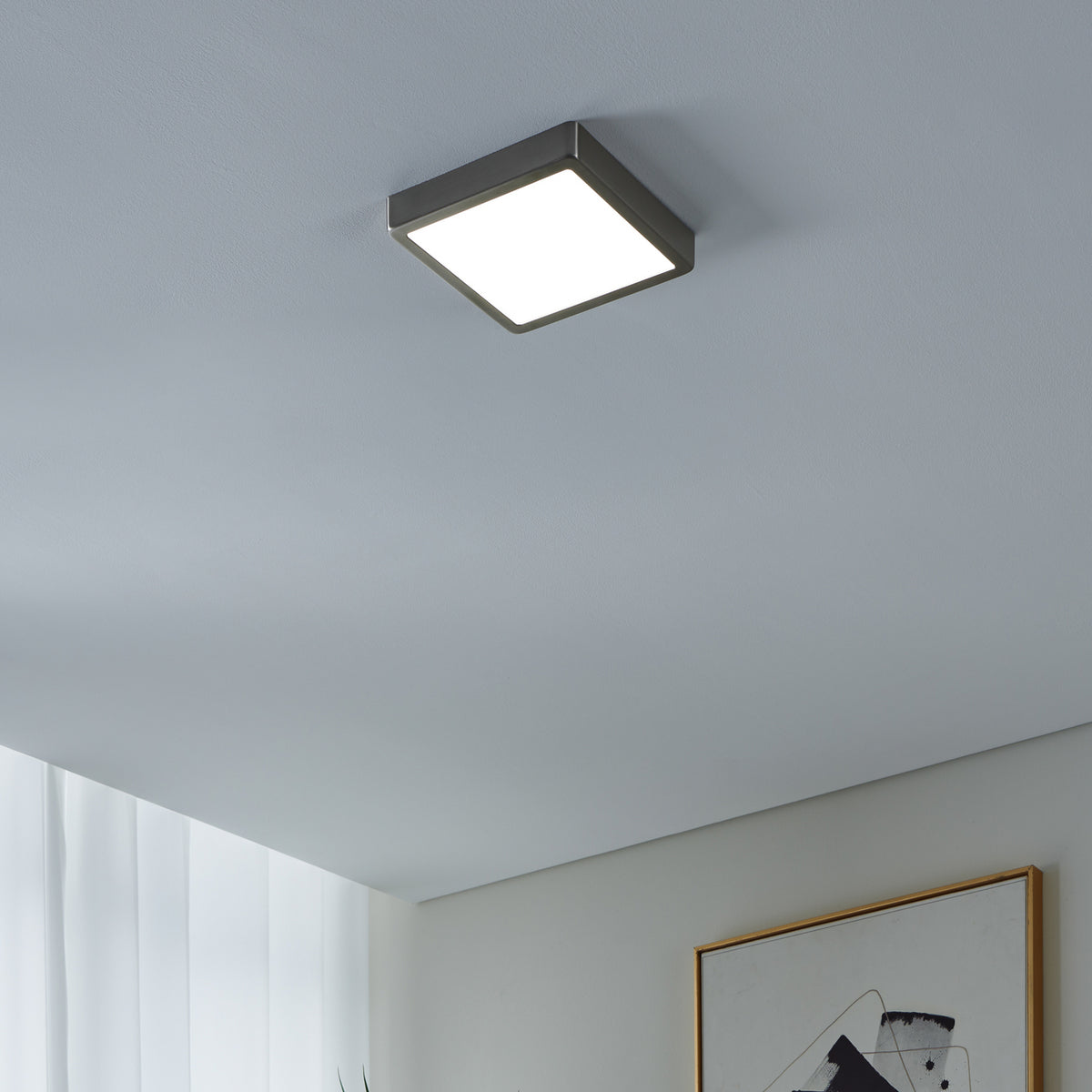 LED taklampe Fueva-Z smart Zigbee matt nikkel bakside