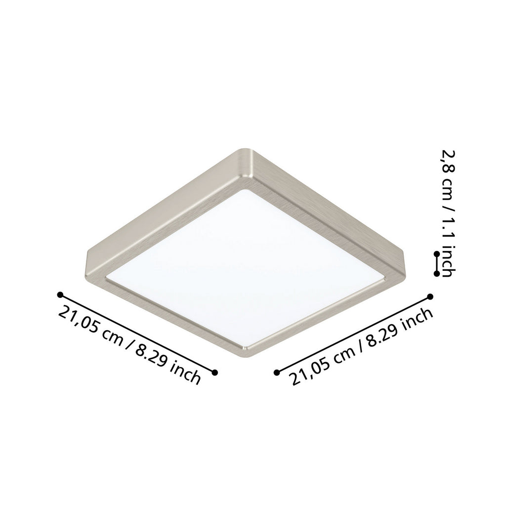 LED taklampe Fueva-Z smart Zigbee matt nikkel detalj av overflate