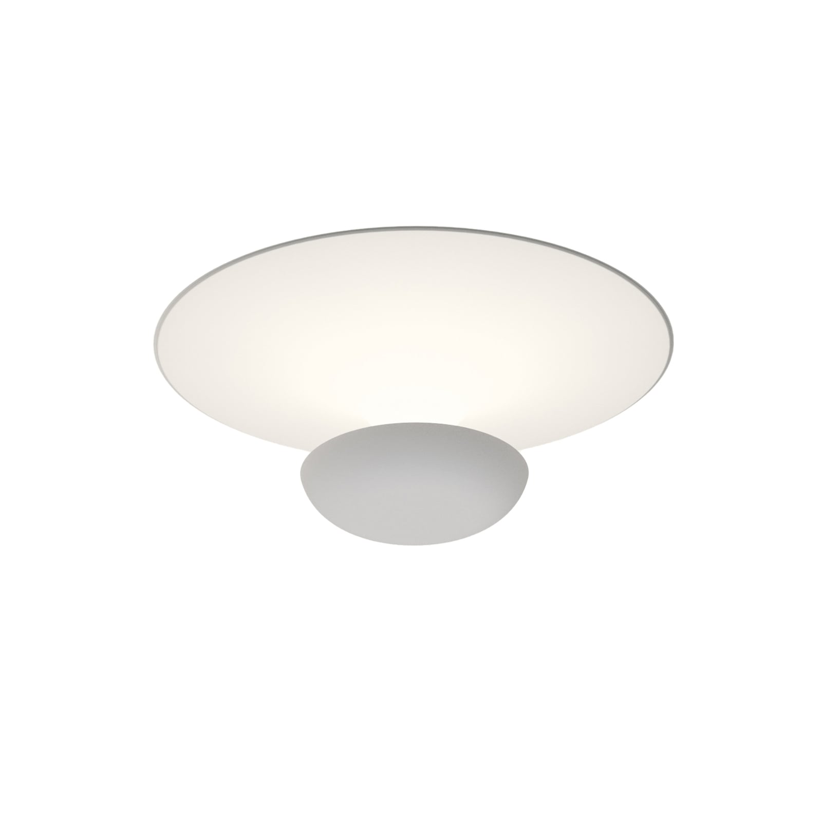 LED taklampe Funnel hvit aluminium detalj