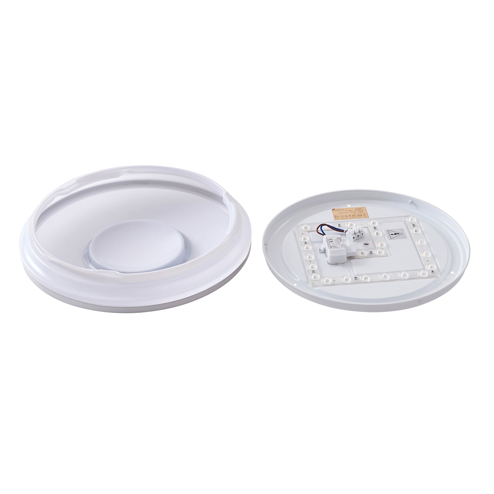 LED taklampe Furgo sølv/hvit plast sett ovenfra