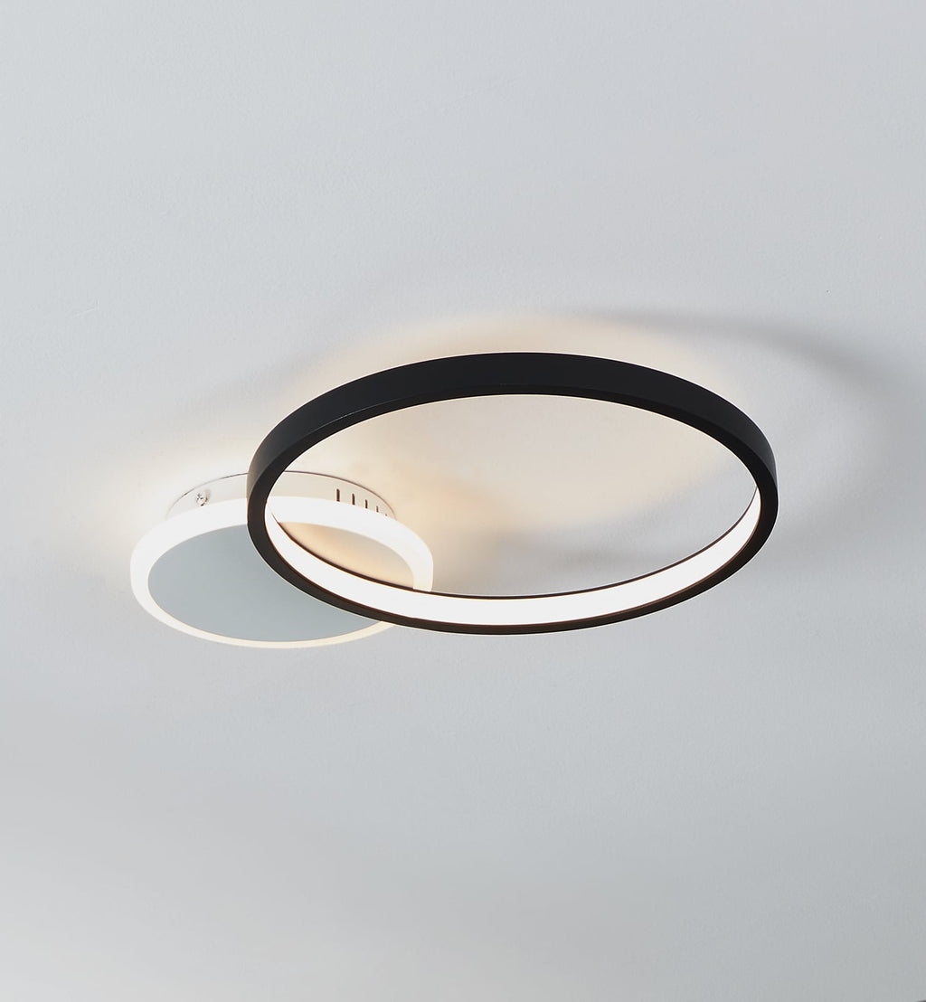 LED taklampe Gafares svart aluminium 41 cm forfra