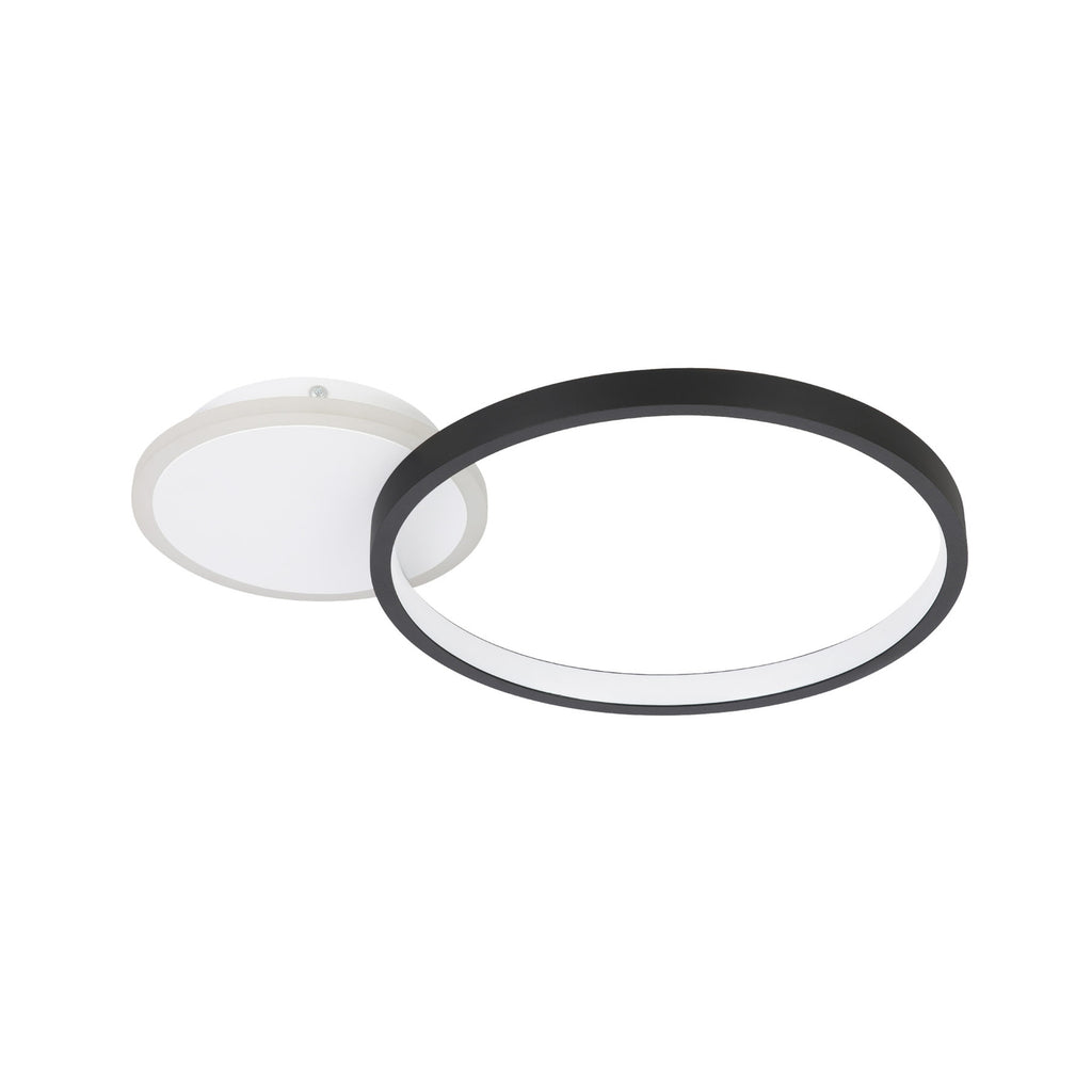Montert LED taklampe Gafares svart aluminium 41 cm i stue