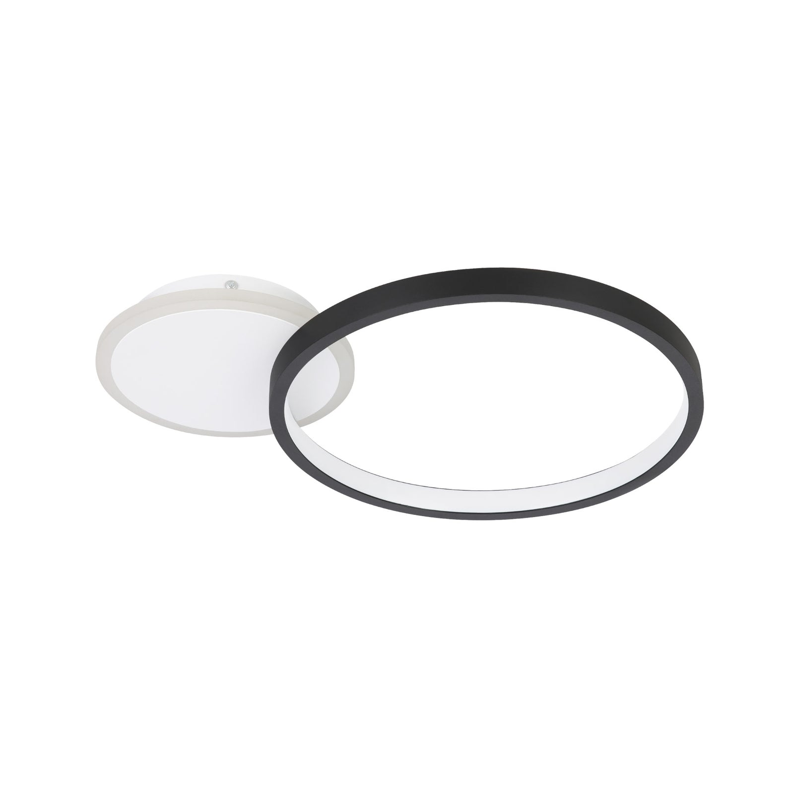 Montert LED taklampe Gafares svart aluminium 41 cm i stue