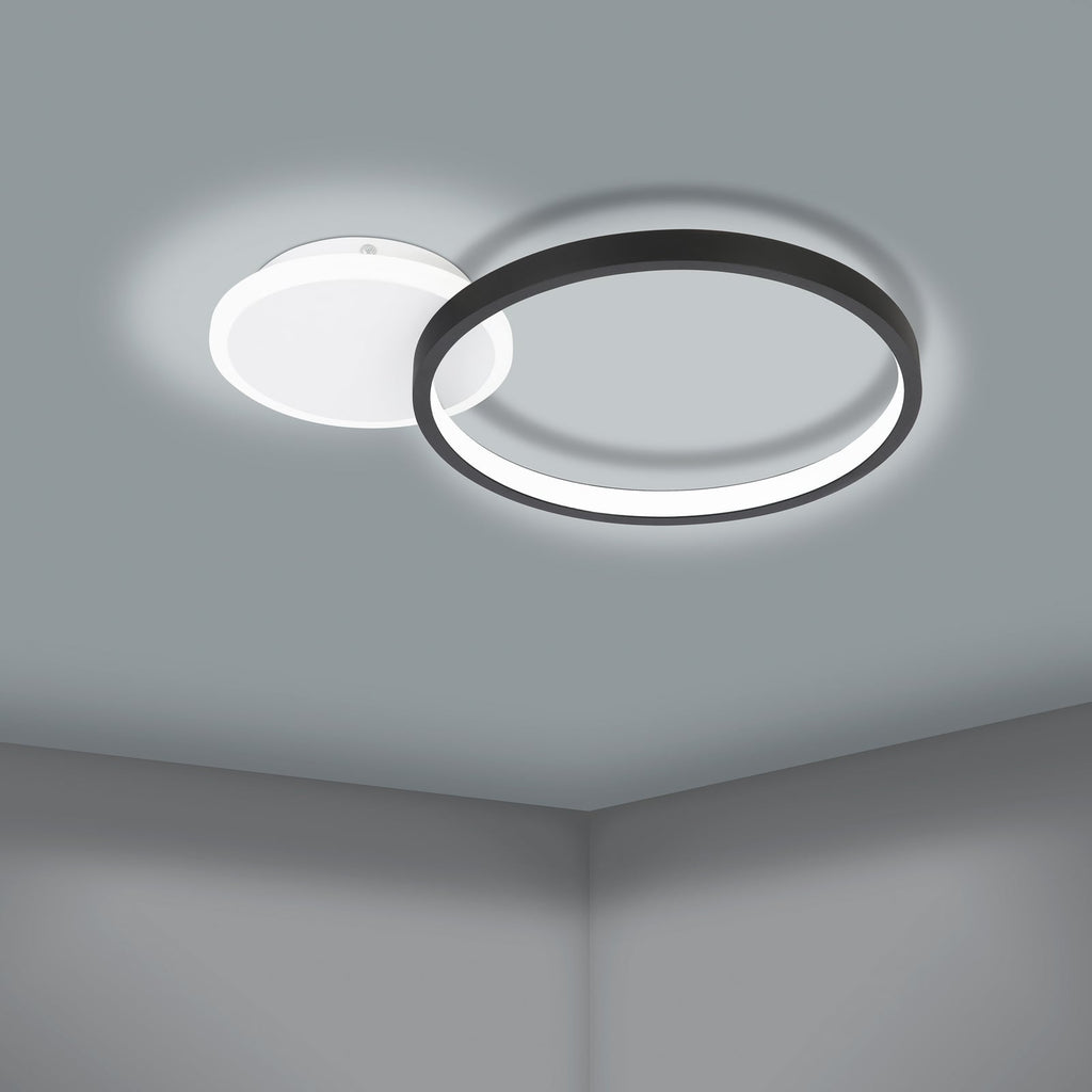 LED taklampe Gafares svart aluminium 41 cm lysmodus varm hvit