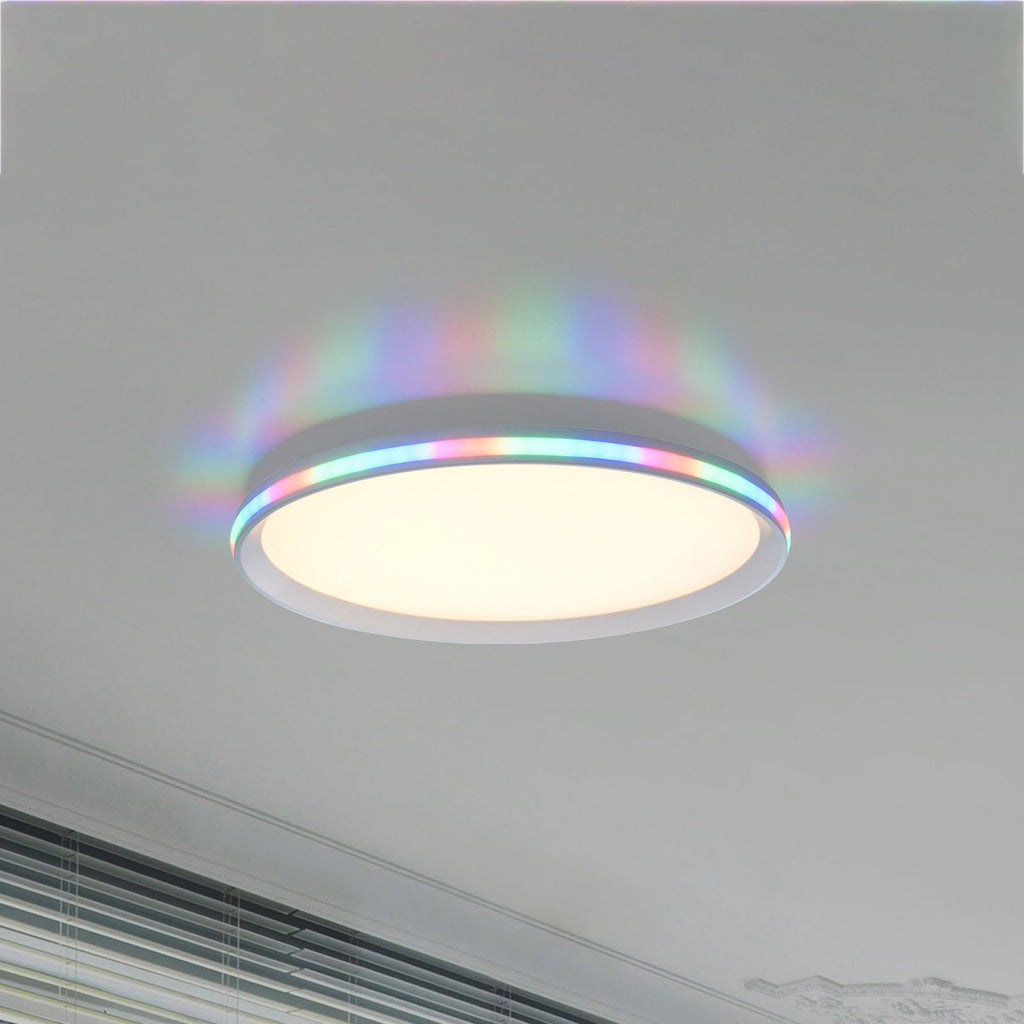 LED taklampe Galactica RGB/CCT dimbar Ø45 cm med fjernkontroll forfra