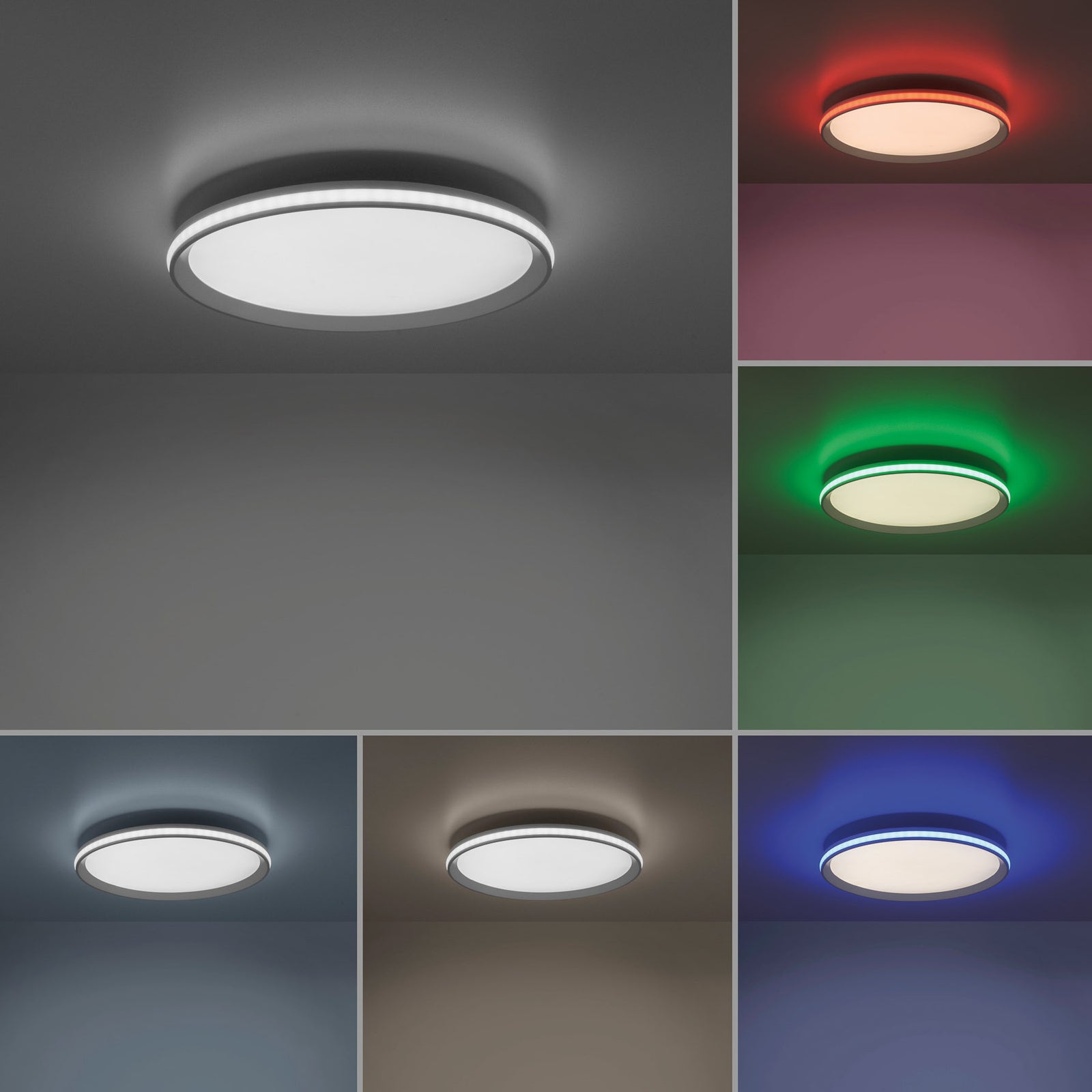 LED taklampe Galactica RGB/CCT dimbar Ø45 cm med fjernkontroll lysmodus