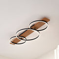 LED taklampe Galad 3-lys tre/hvit dimbar 98 cm forfra