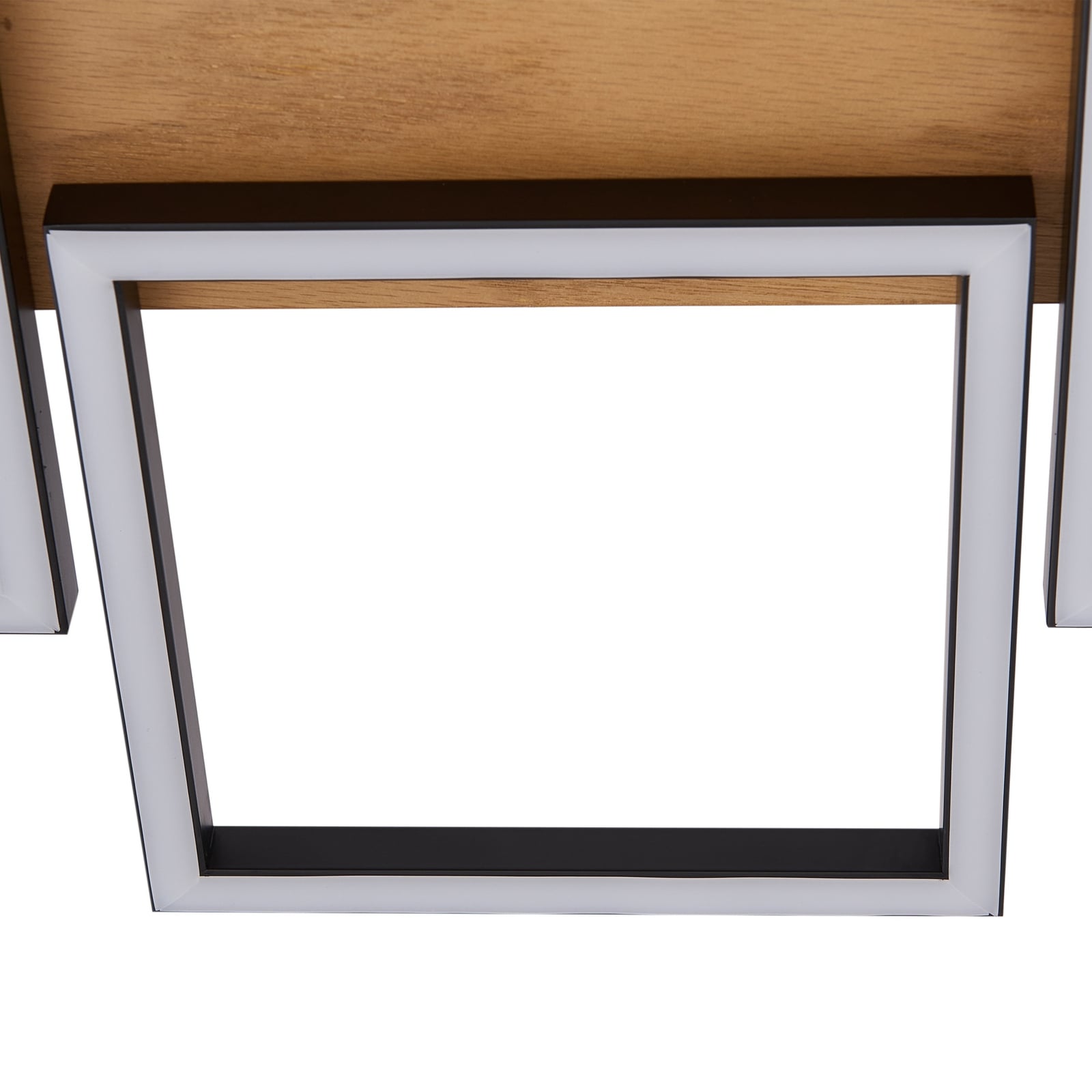 LED taklampe Galad 5-lys tre og hvit dimbar 140 cm dimmerbryter vegg