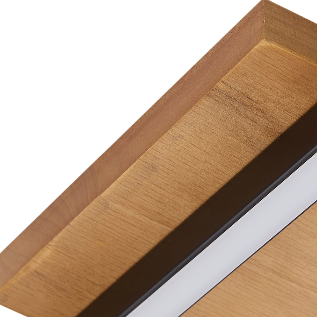 LED taklampe Galad 5-lys tre og hvit dimbar 140 cm sideprofil