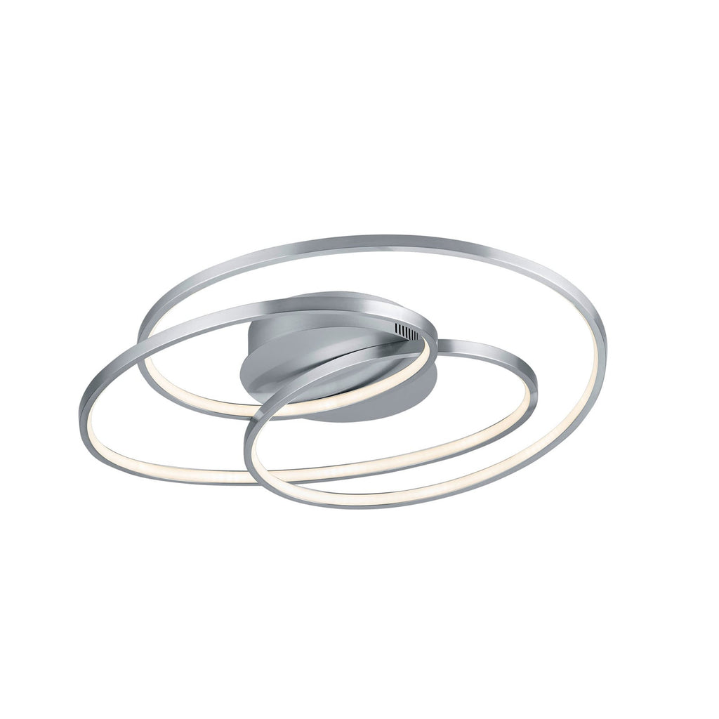 LED taklampe Gale spiralformet matt nikkel 60 cm dimbar forfra