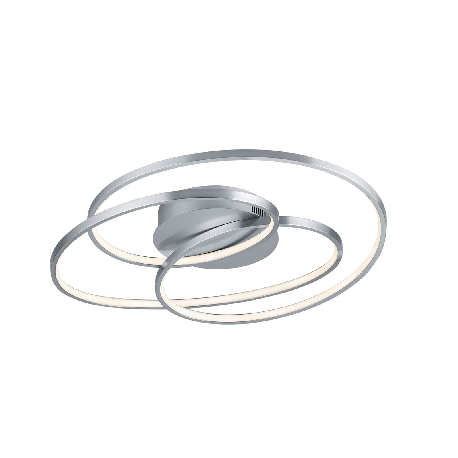 LED taklampe Gale spiralformet matt nikkel 60 cm dimbar forfra
