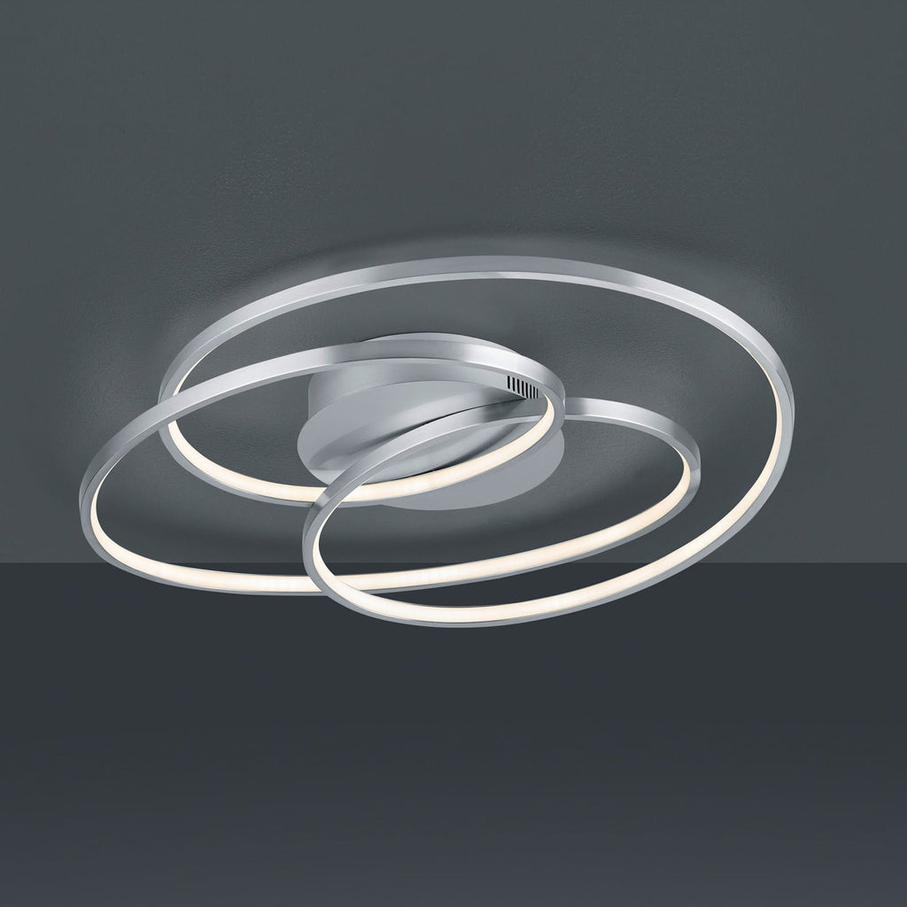 LED taklampe Gale spiralformet matt nikkel 60 cm dimbar detalj