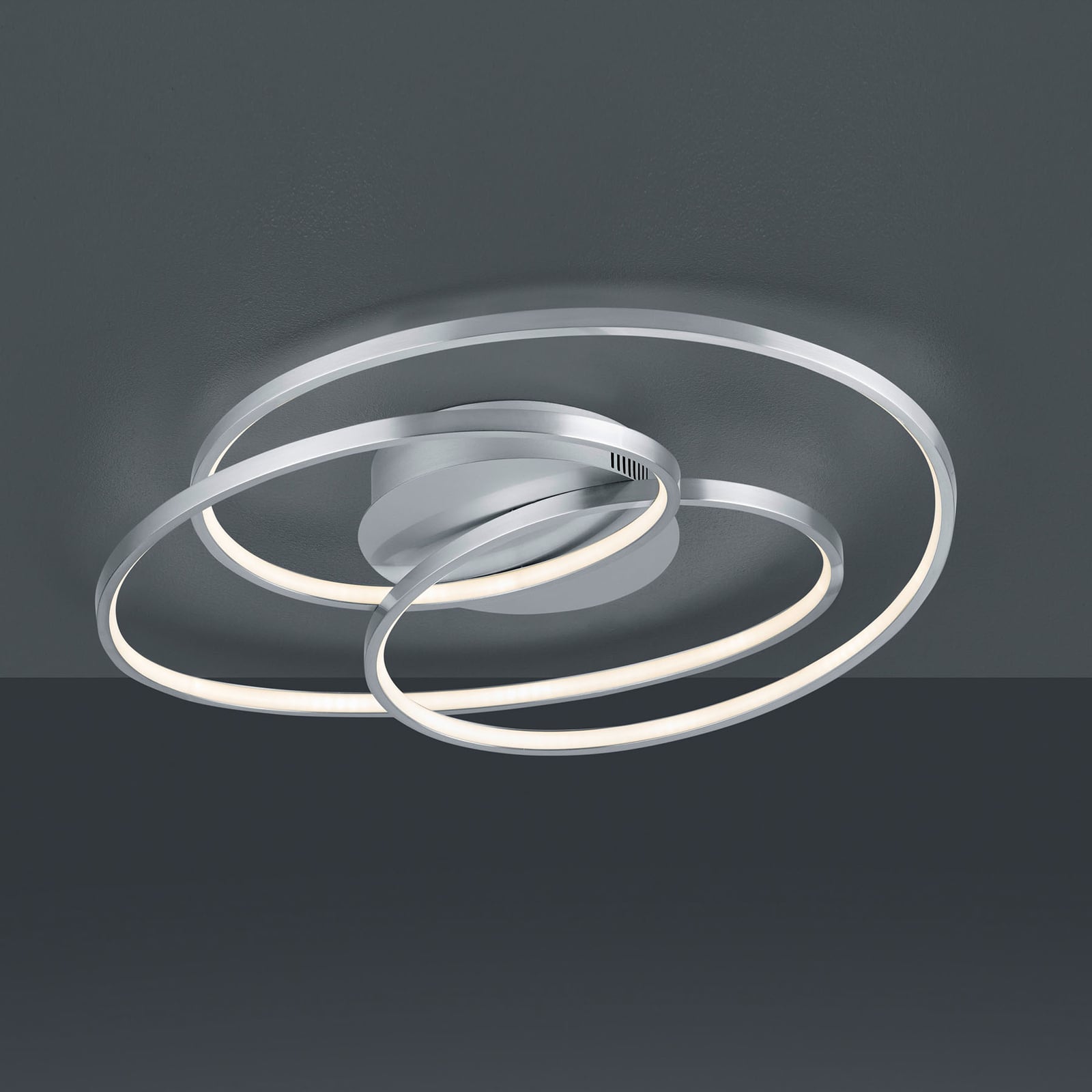 LED taklampe Gale spiralformet matt nikkel 60 cm dimbar detalj