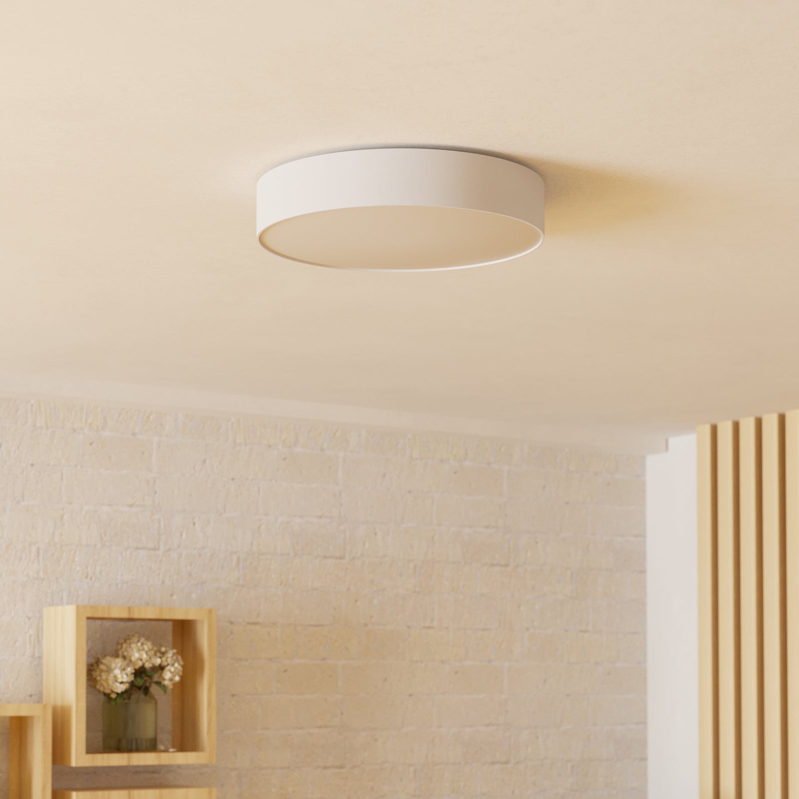 LED taklampe Gallizzi-Z dimbar CCT+RGB montert i stue