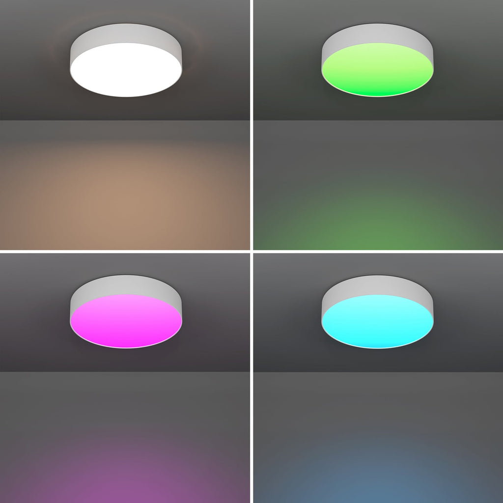 LED taklampe Gallizzi-Z dimbar CCT+RGB med fjernkontroll