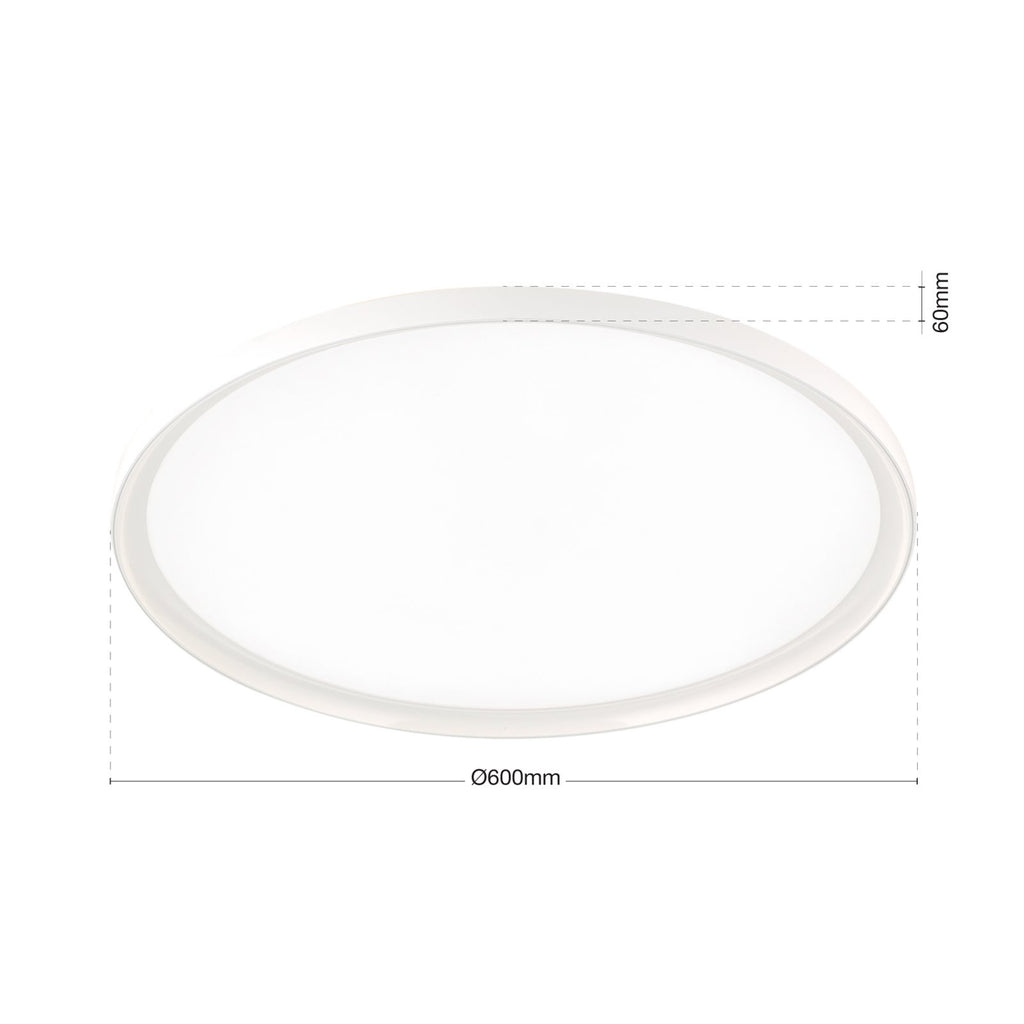 Detalj av LED taklampe GAMMA Ø60 cm hvit CCT dimbar med fjernkontroll