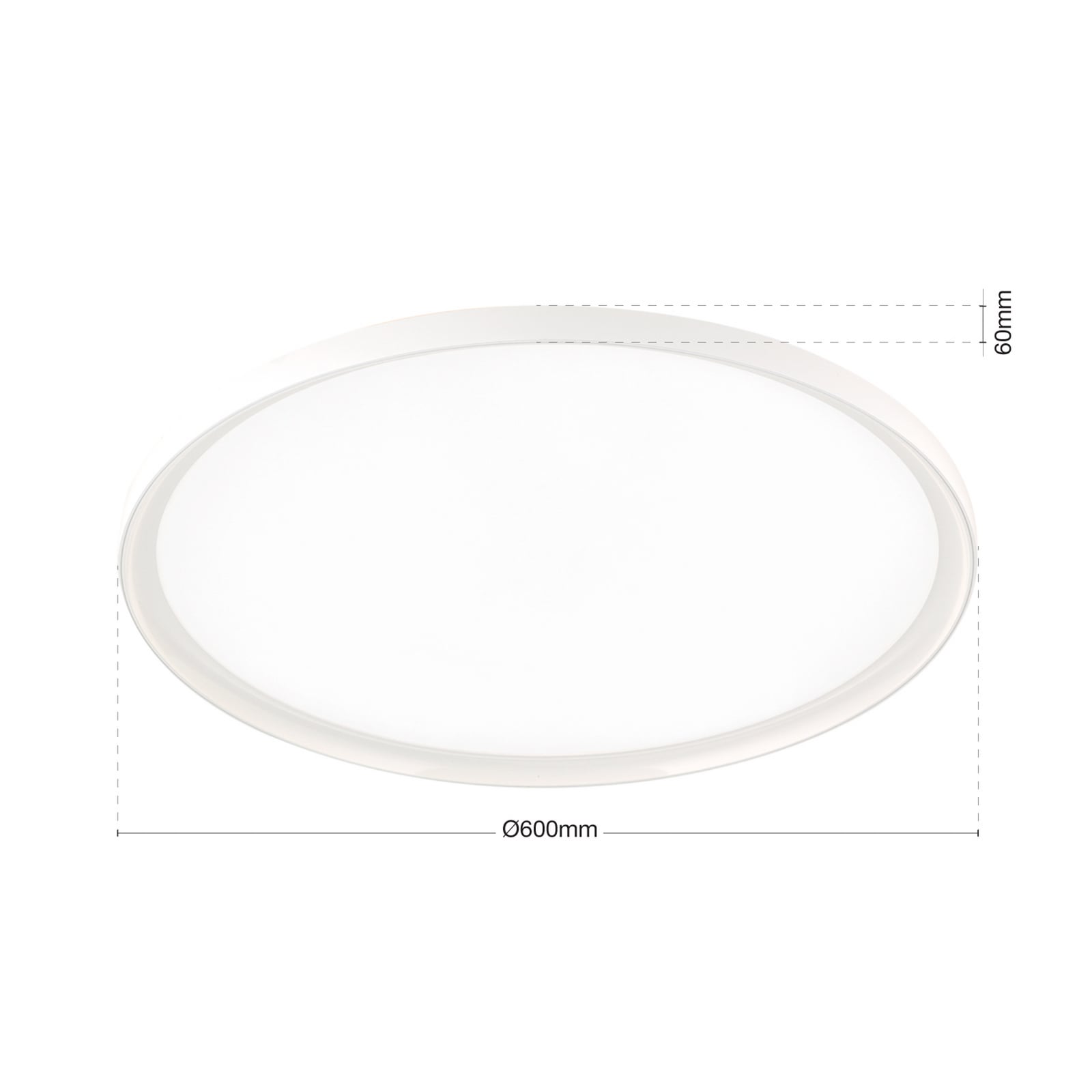 Detalj av LED taklampe GAMMA Ø60 cm hvit CCT dimbar med fjernkontroll