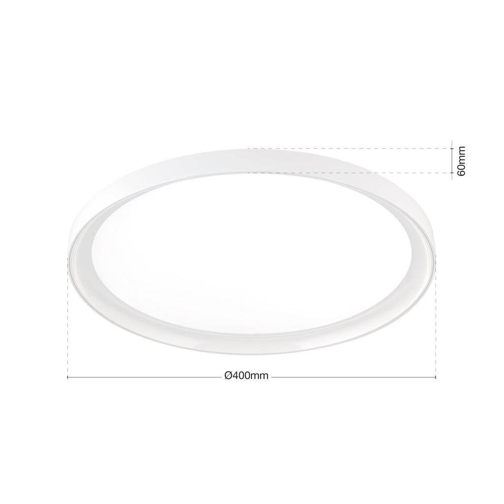 Detalj av LED taklampe GAMMA dimbar hvit Ø40 cm CCT fjernkontroll