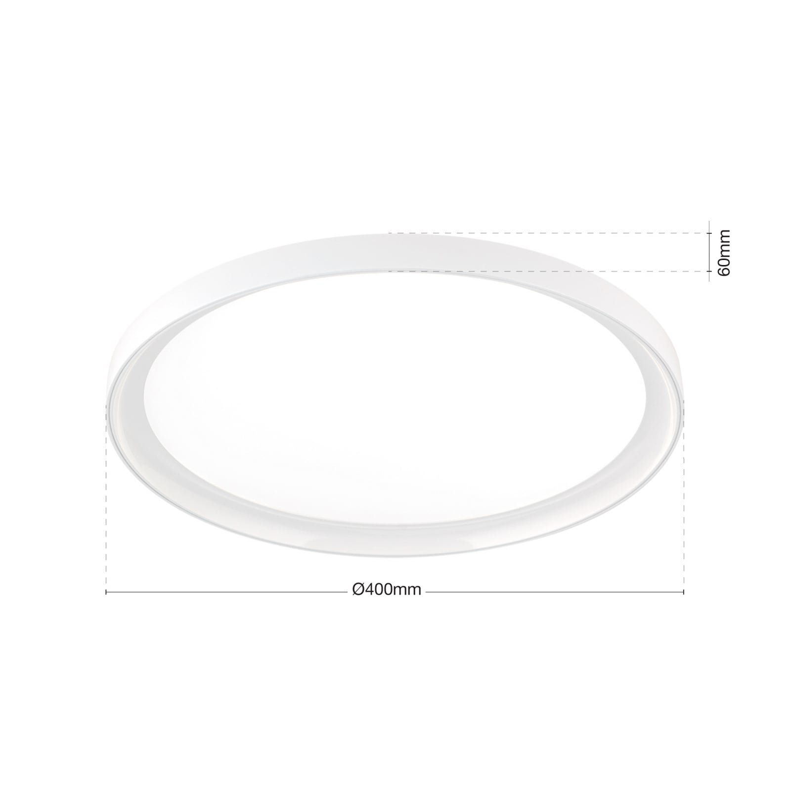Detalj av LED taklampe GAMMA dimbar hvit Ø40 cm CCT fjernkontroll