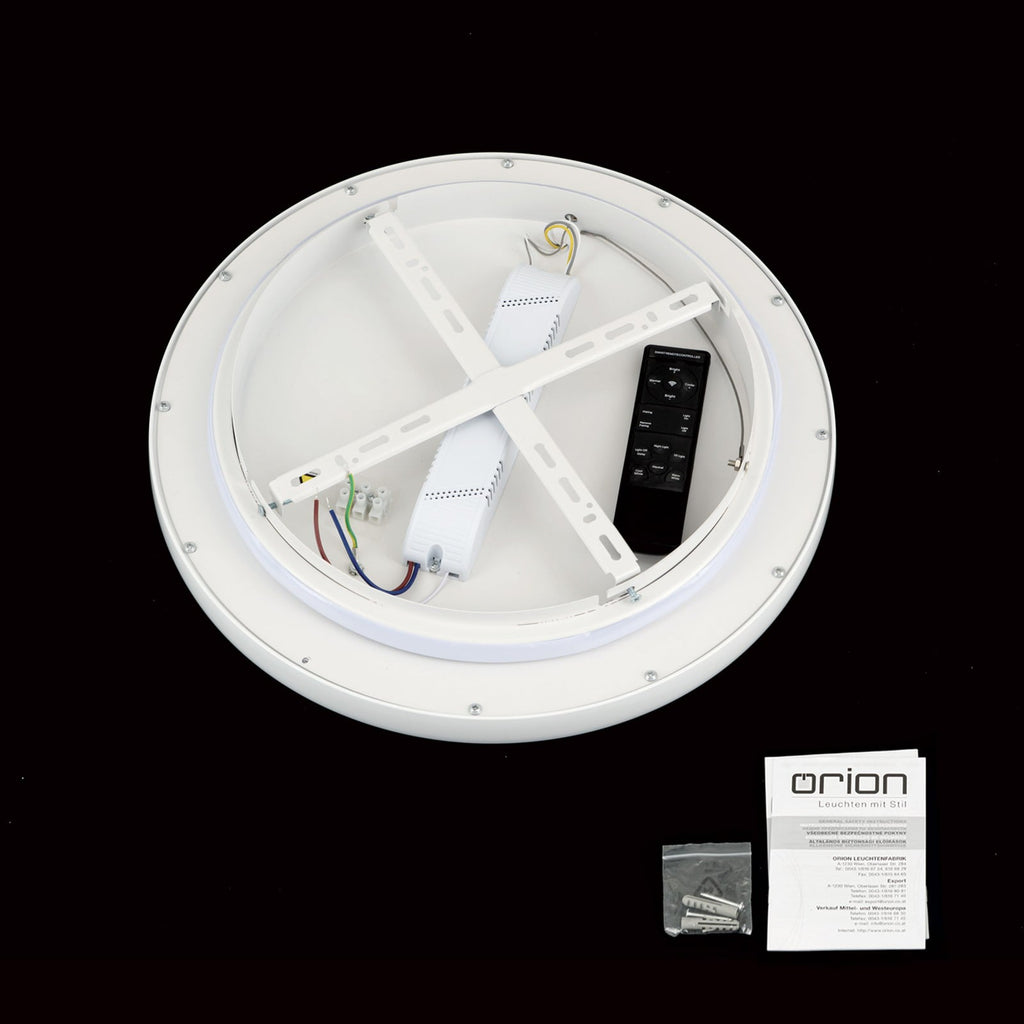 LED taklampe GAMMA dimbar hvit Ø40 cm CCT fjernkontroll aluminium materiale