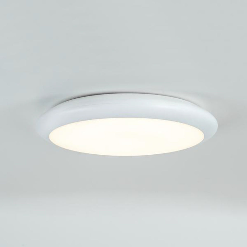 LED taklampe Gavan hvit plast Ø32 cm IP65 montert