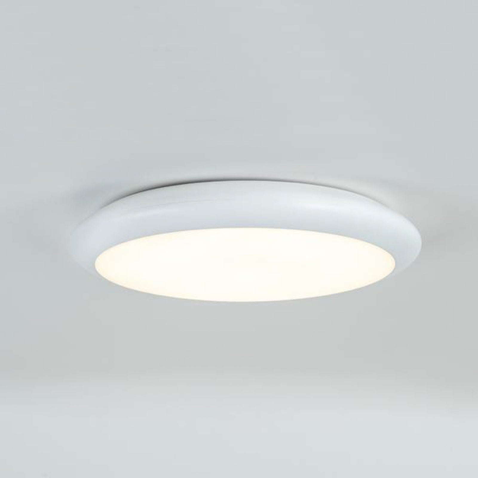 LED taklampe Gavan hvit plast Ø32 cm IP65 montert