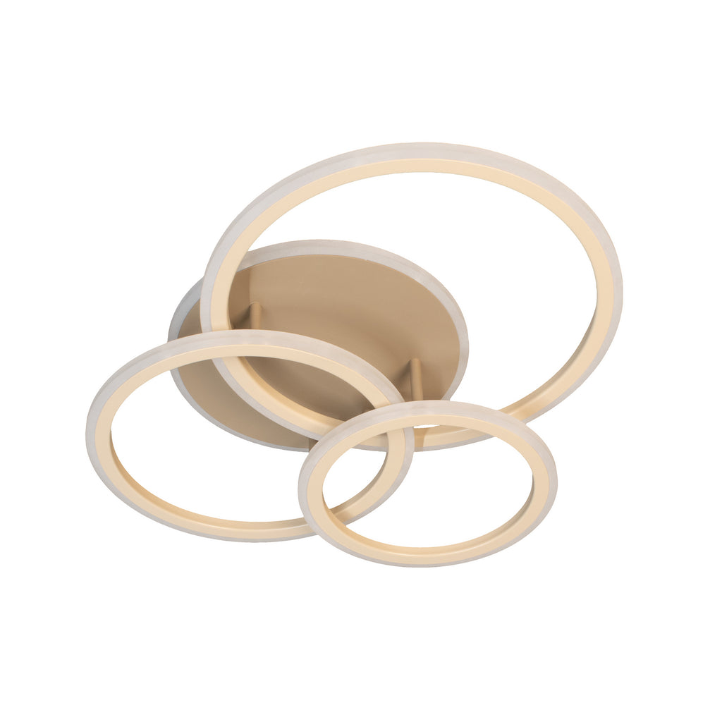 Detalj av LED taklampe Gelder RGBW CCT dimbar beige 60 cm