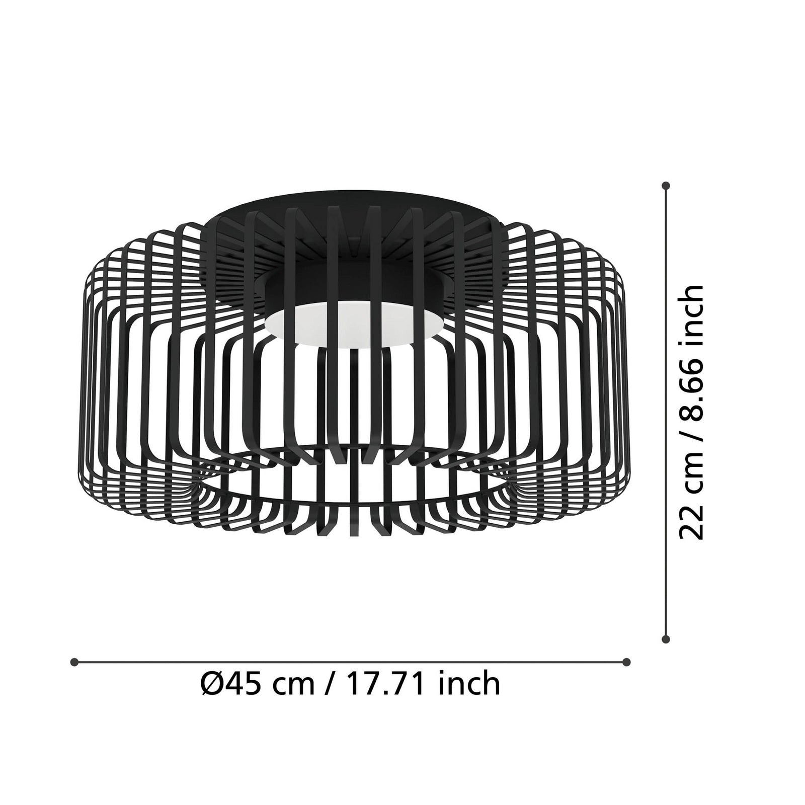 LED taklampe Ginestrone-Z smart svart detalj