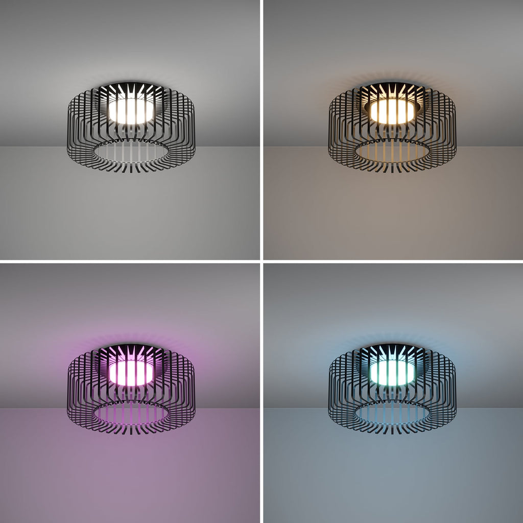 LED taklampe Ginestrone-Z smart svart lysfargevalg
