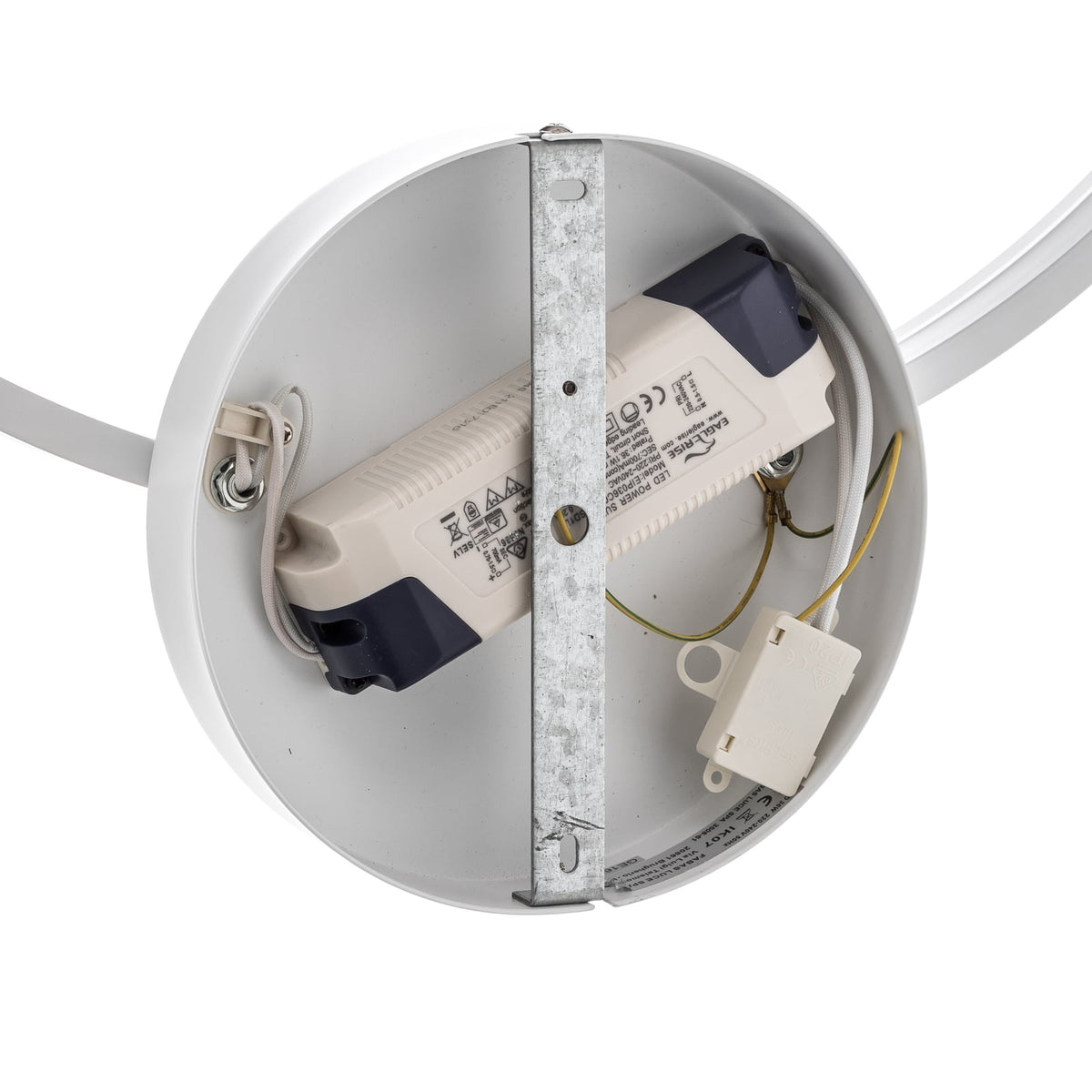 LED taklampe Giotto dimbar hvit Ø60 cm 36W varmhvit i interiør