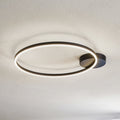 LED taklampe Giotto ringformet dimbar svart forfra