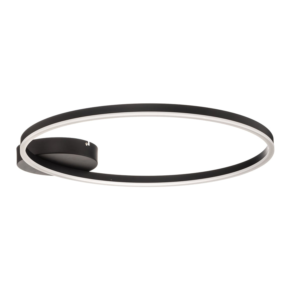 LED taklampe Giotto ringformet dimbar svart montert i tak