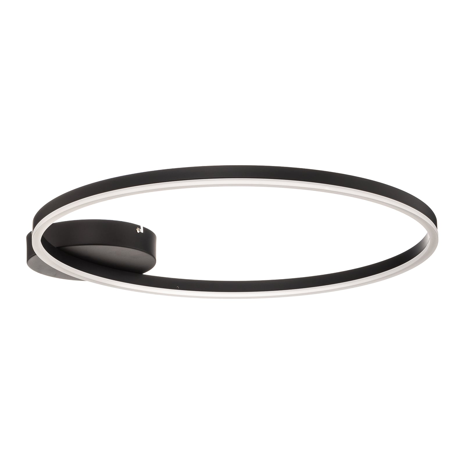LED taklampe Giotto ringformet dimbar svart montert i tak