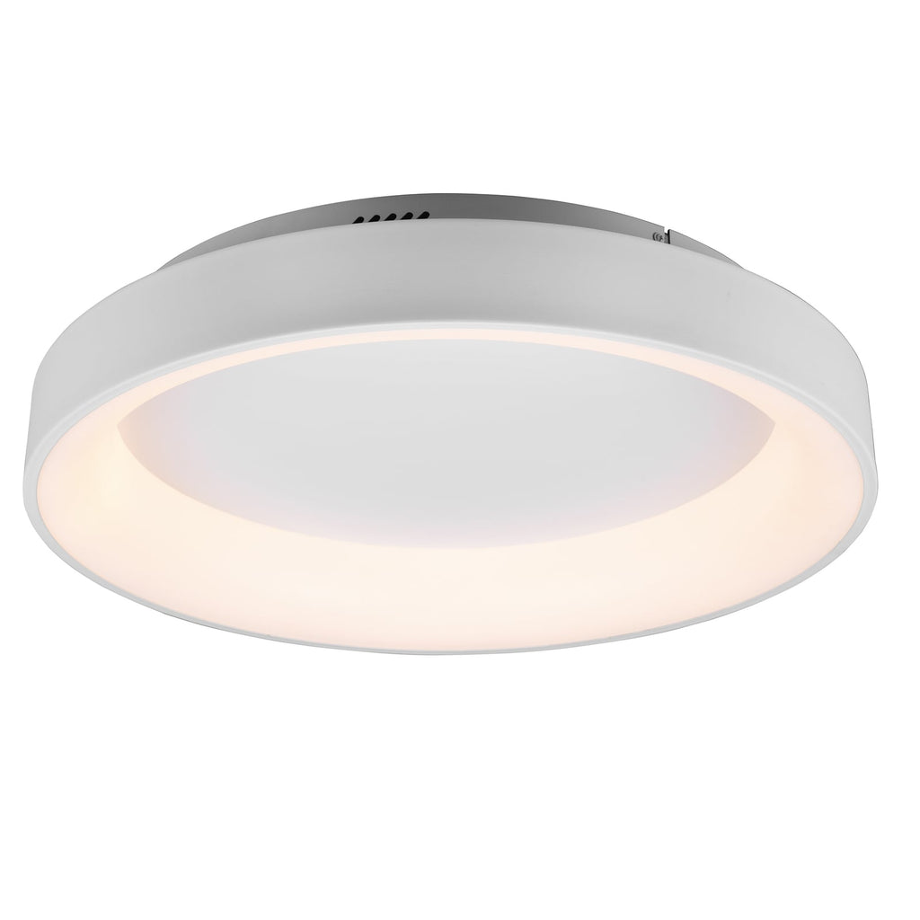 LED taklampe Girona dimbar med fjernkontroll Ø60 cm hvit forfra