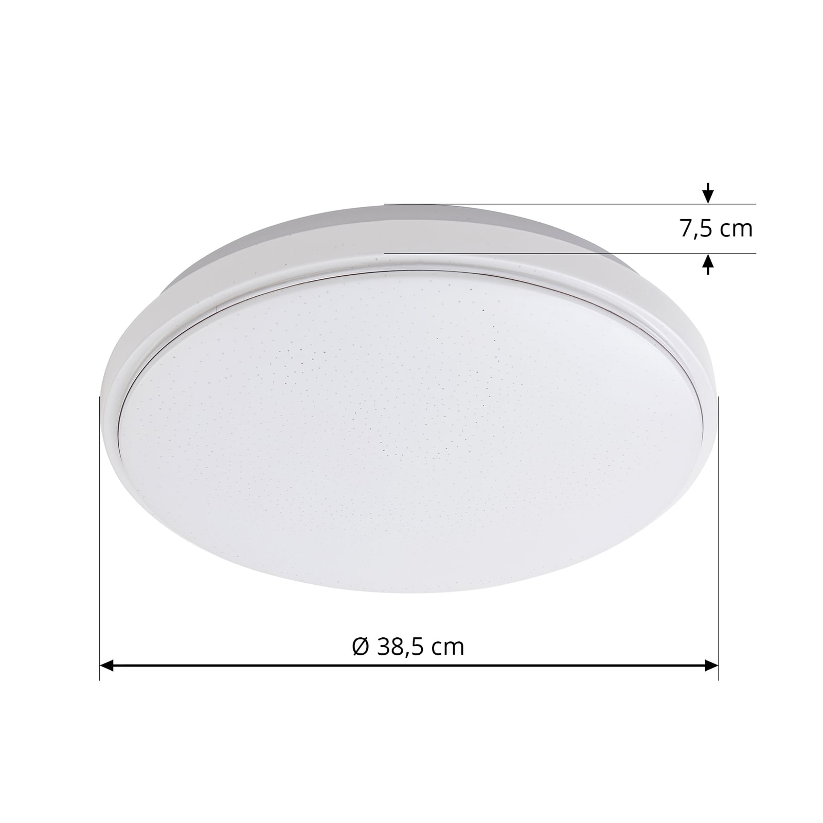 Nærbilde av LED taklampe Glamo hvit/krom
